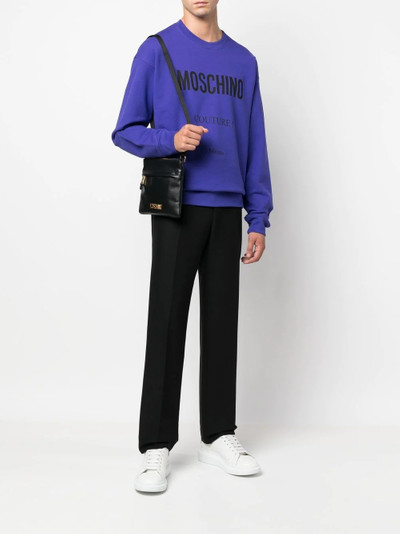 Moschino logo-print cotton sweatshirt outlook