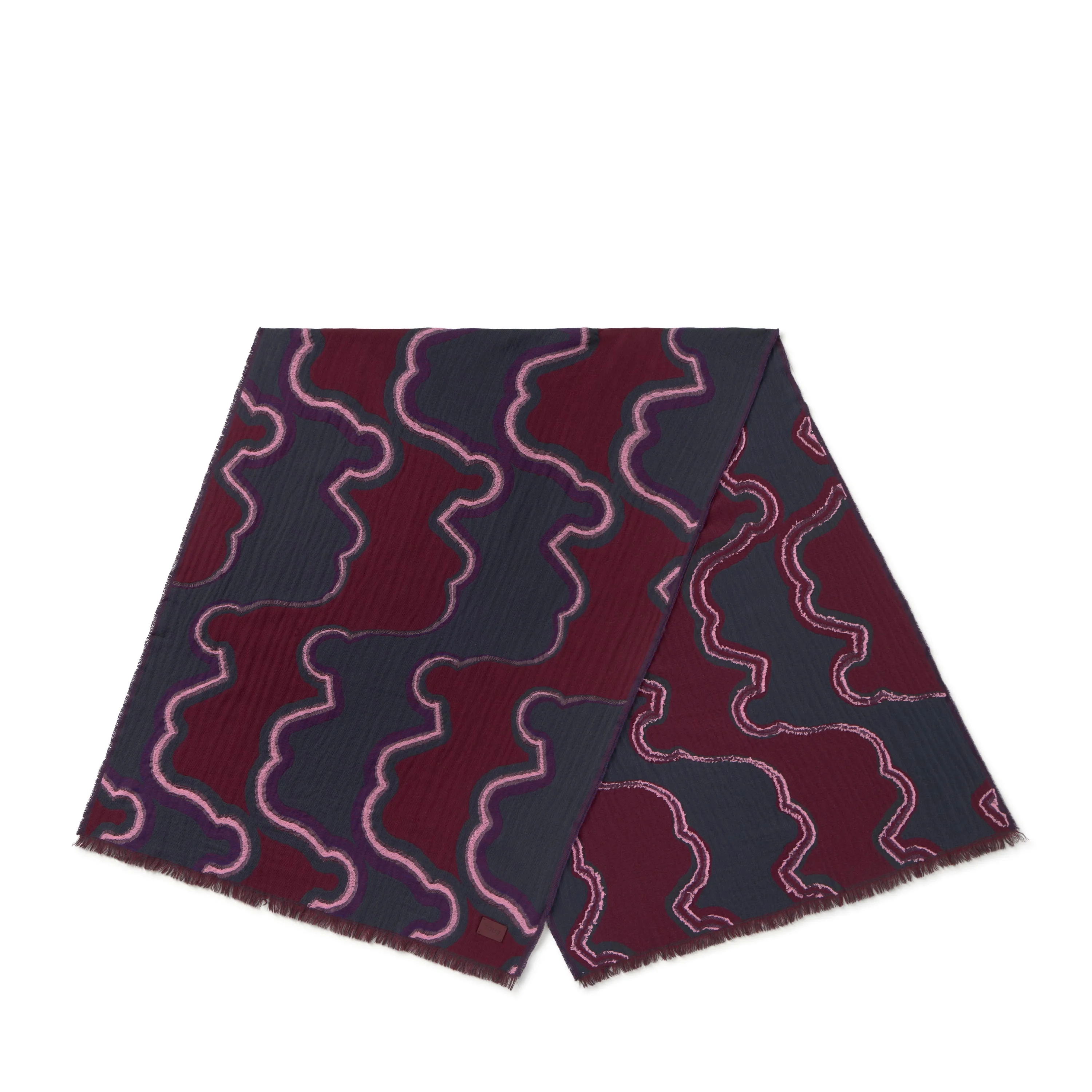 Dark gray and burgundy Muffler TOUS Bear Waves - 1