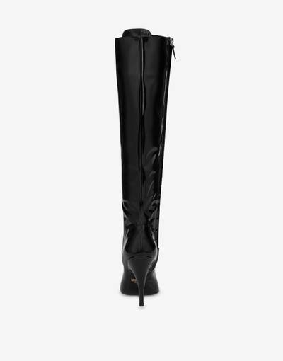 Moschino PATENT LEATHER LACE-UP BOOTS outlook