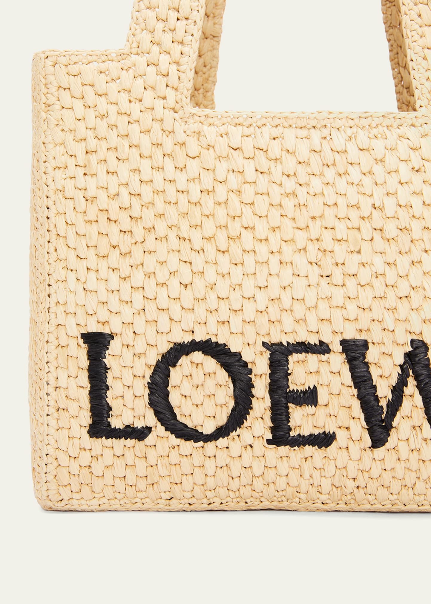 x Paula’s Ibiza Small Logo Raffia Tote Bag - 5