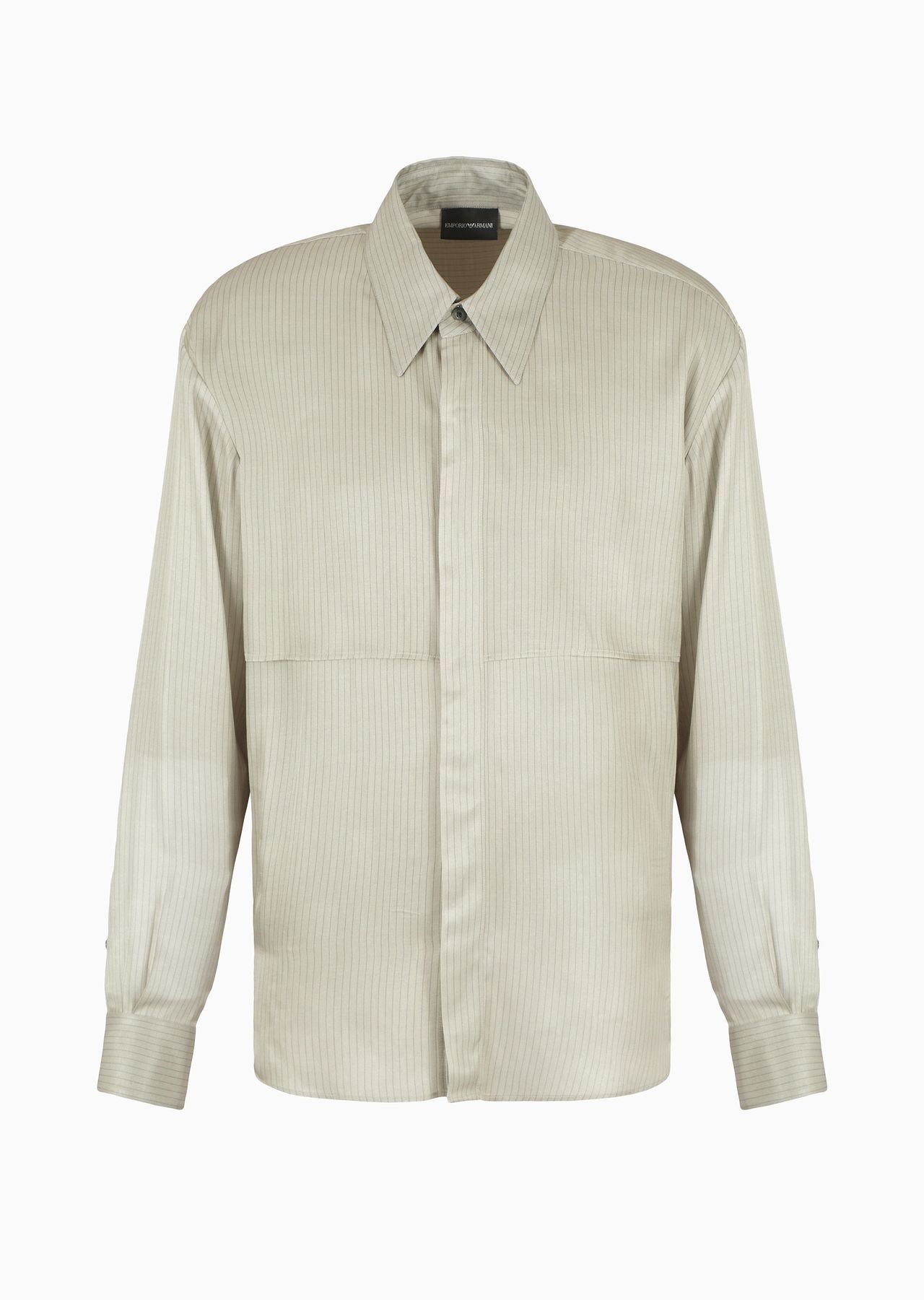 Viscose shirt with striped print - 1