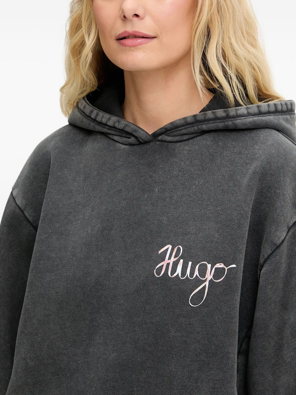 logo-embroidered hoodie - 4
