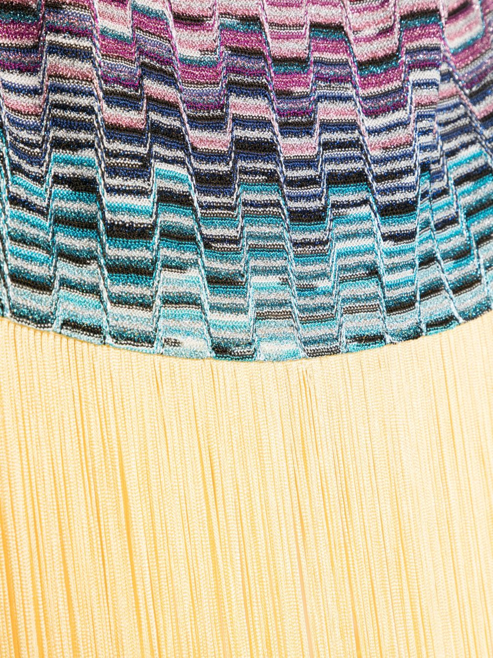 fringed edge knitted scarf - 2