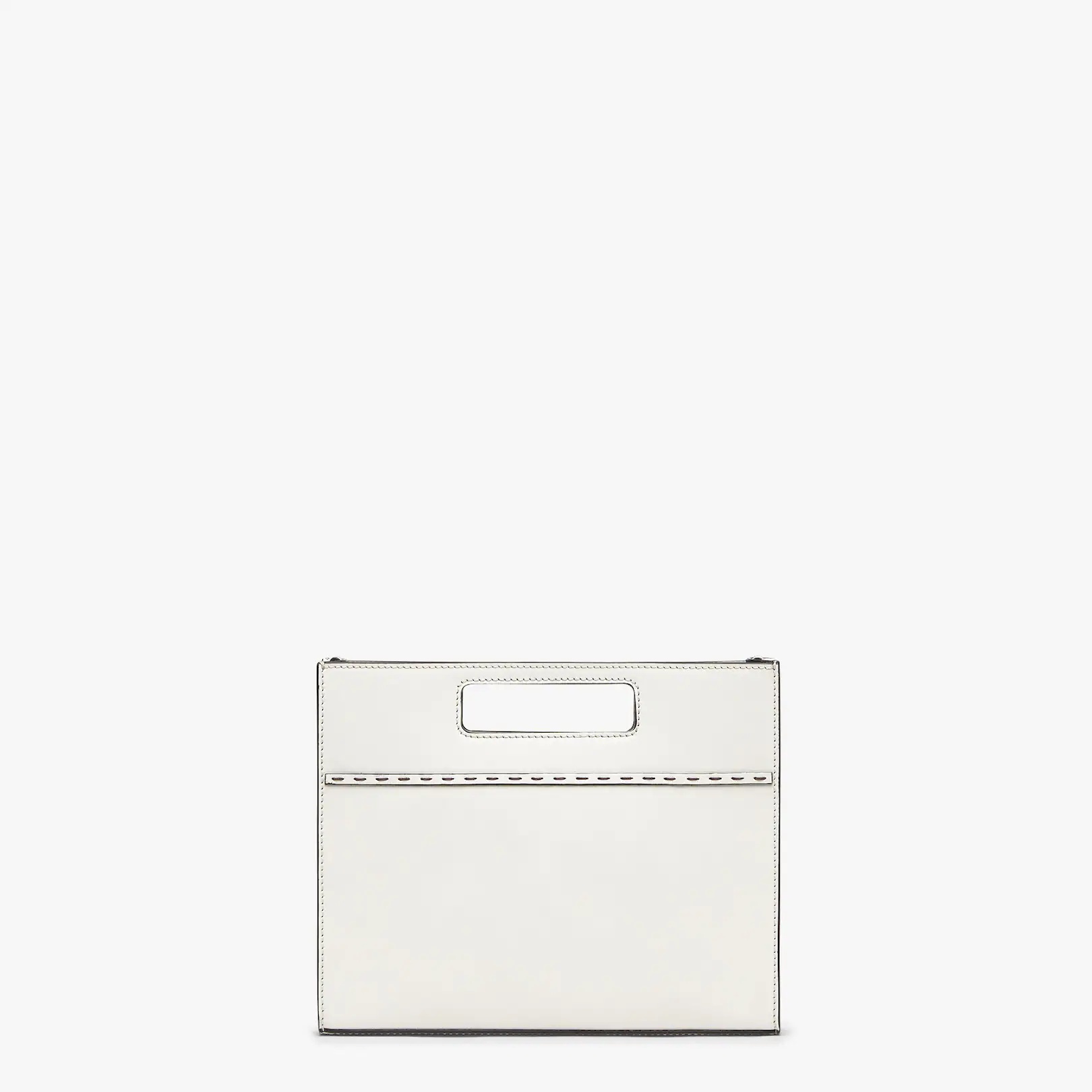 Light gray leather shopper - 3
