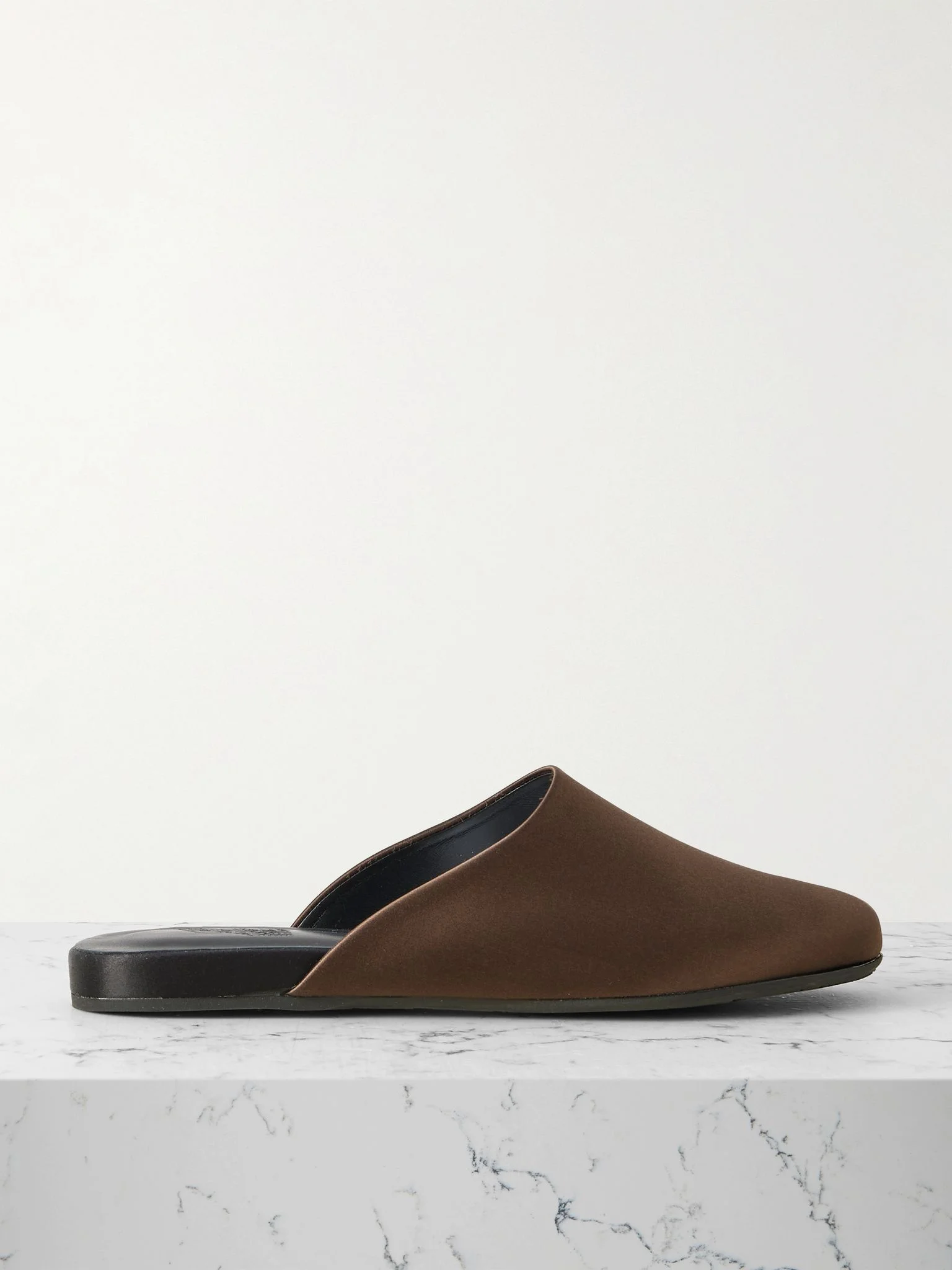 The Slipper satin mules Brown - 1