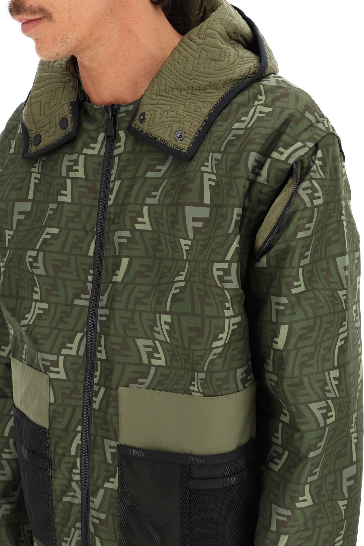 REVERSIBLE FF FISH-EYE QUILTED JACKET - 5