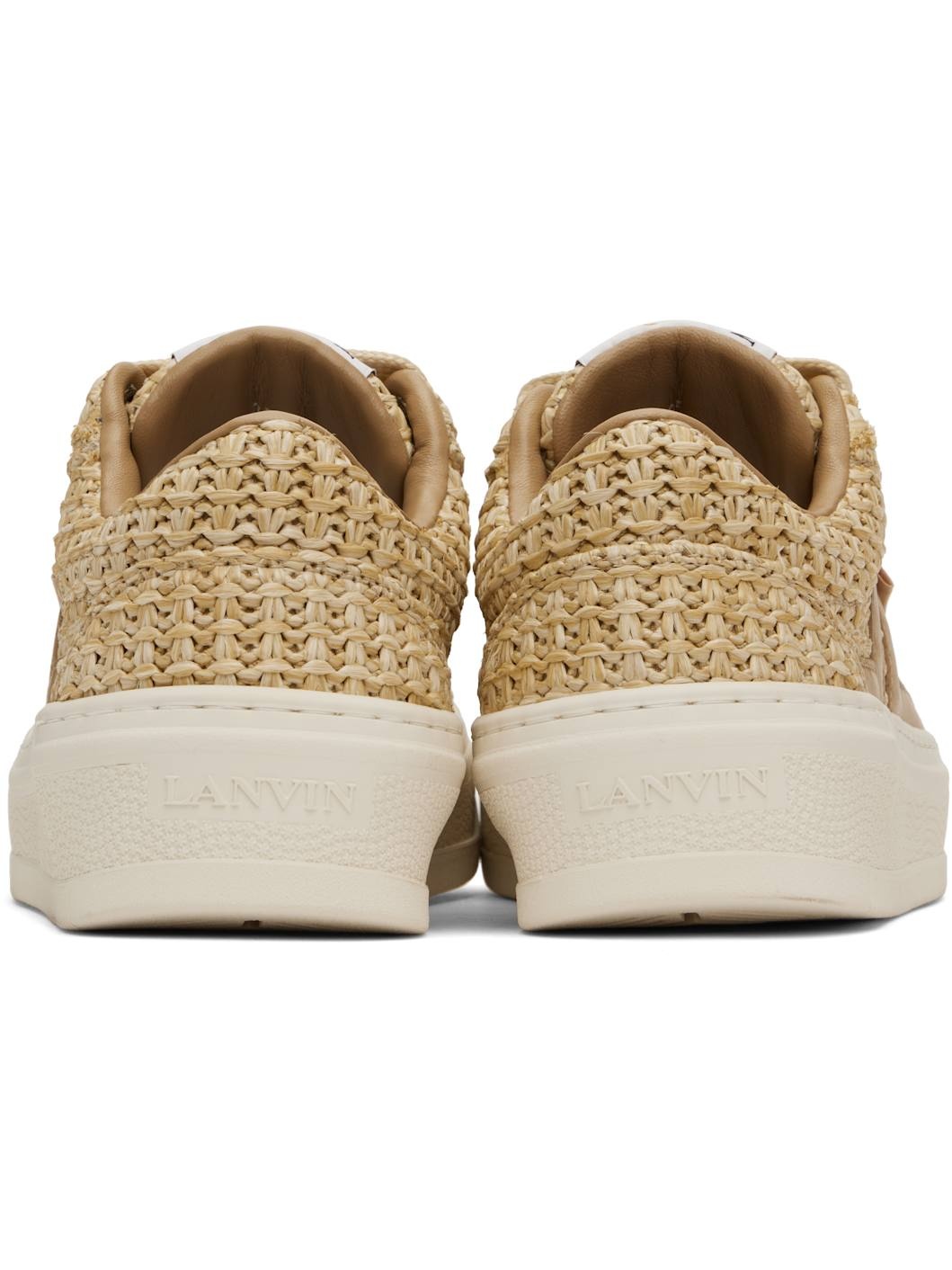 Natural 'Lanvin' Cash Raffia Sneakers - 2