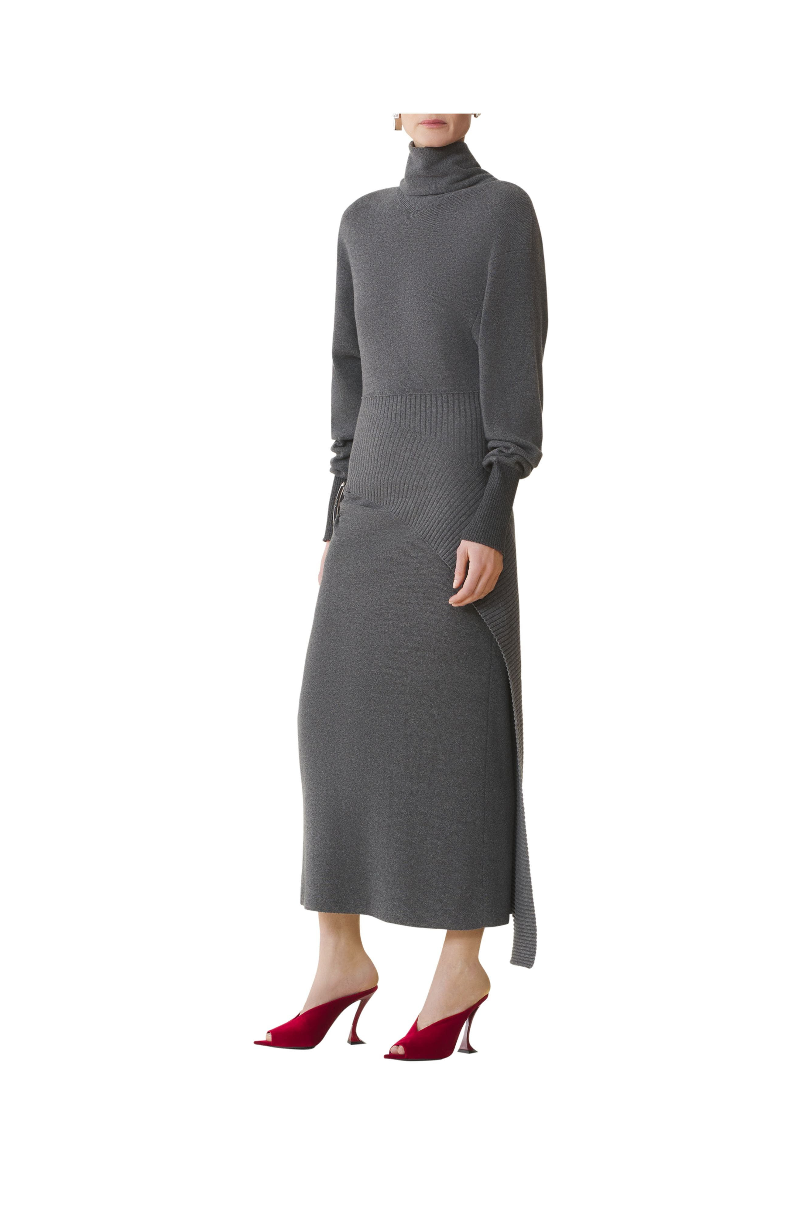 Lanvin Wool And Cashmere Midi Dress in Dove at Nordstrom - 3