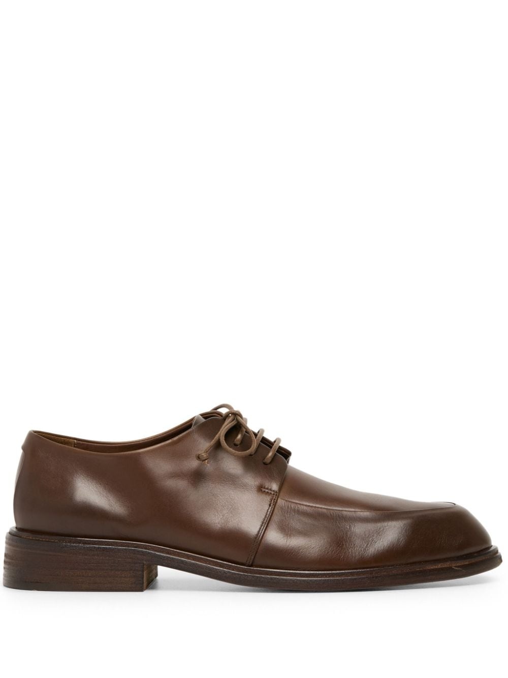 almond-toe leather derby shoes - 1