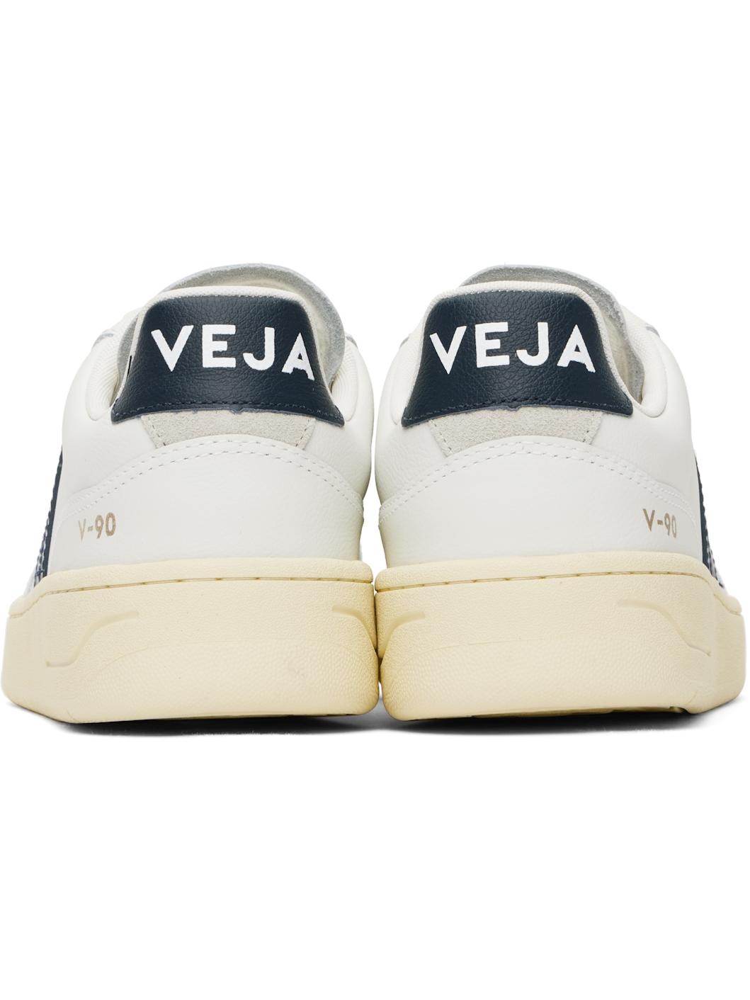 White V-90 Leather Sneakers - 2