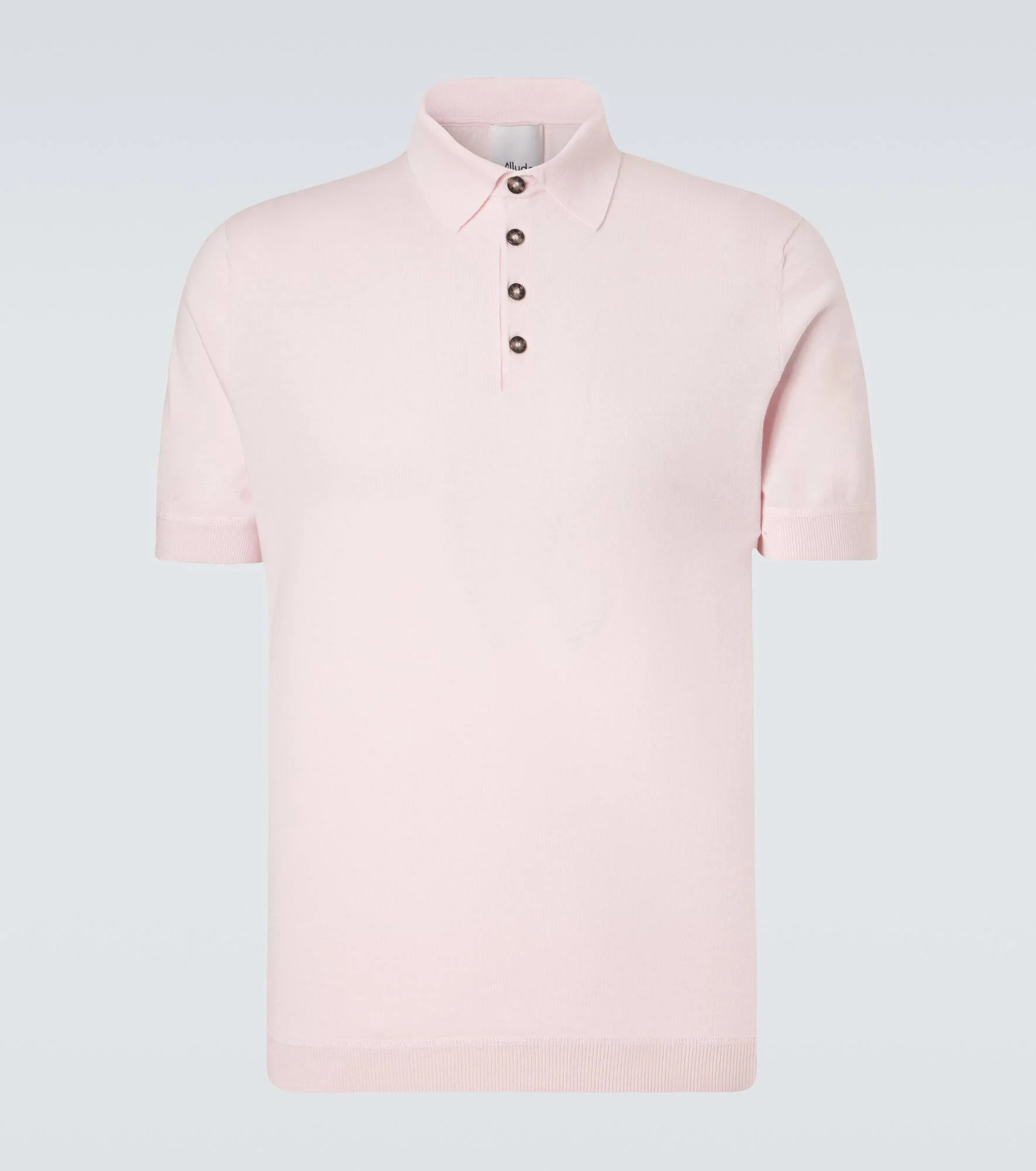 Cotton, silk, and cashmere polo shirt - 1