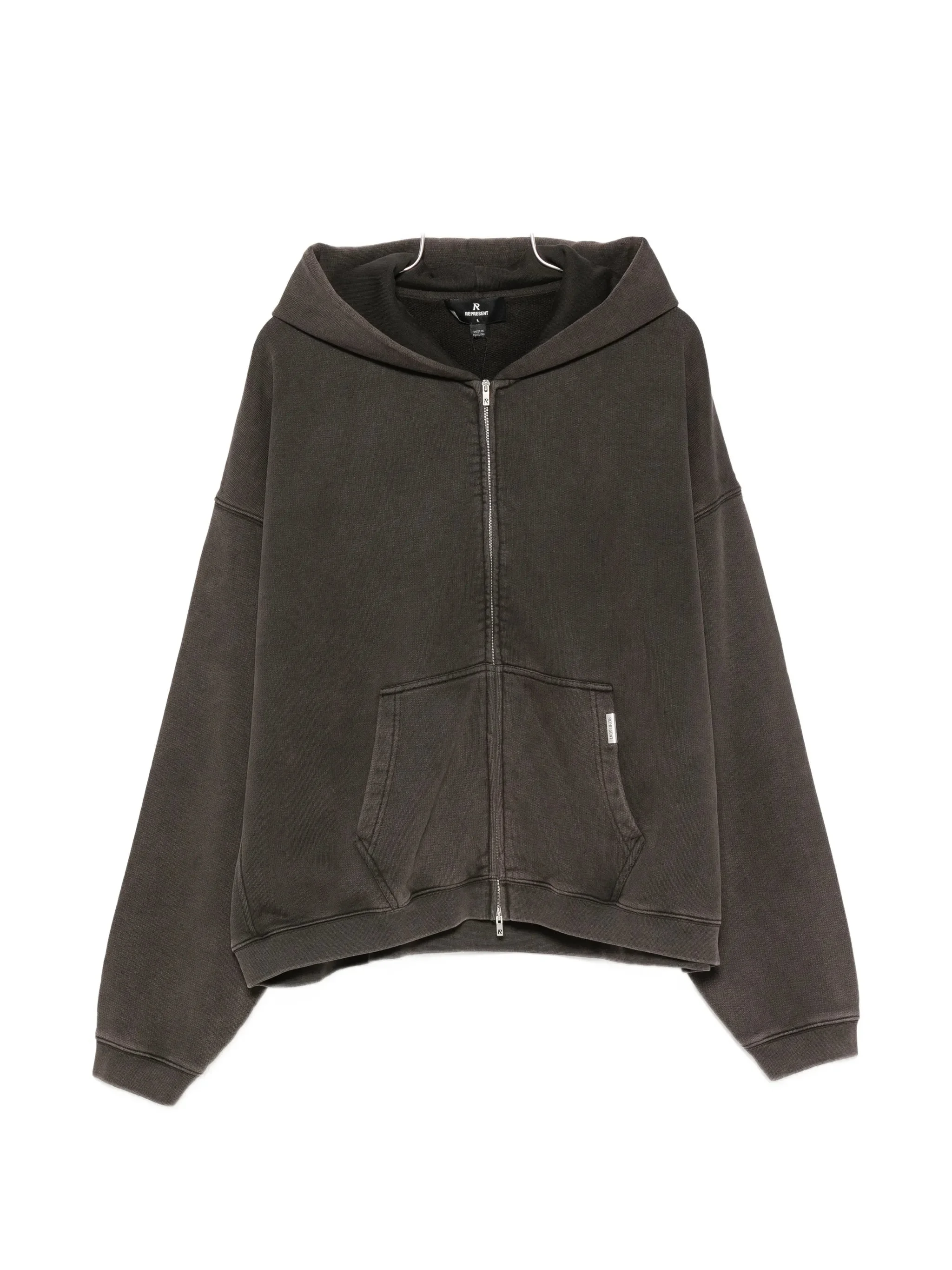 Represent Initial Zip-up Cotton Hoodie - 1