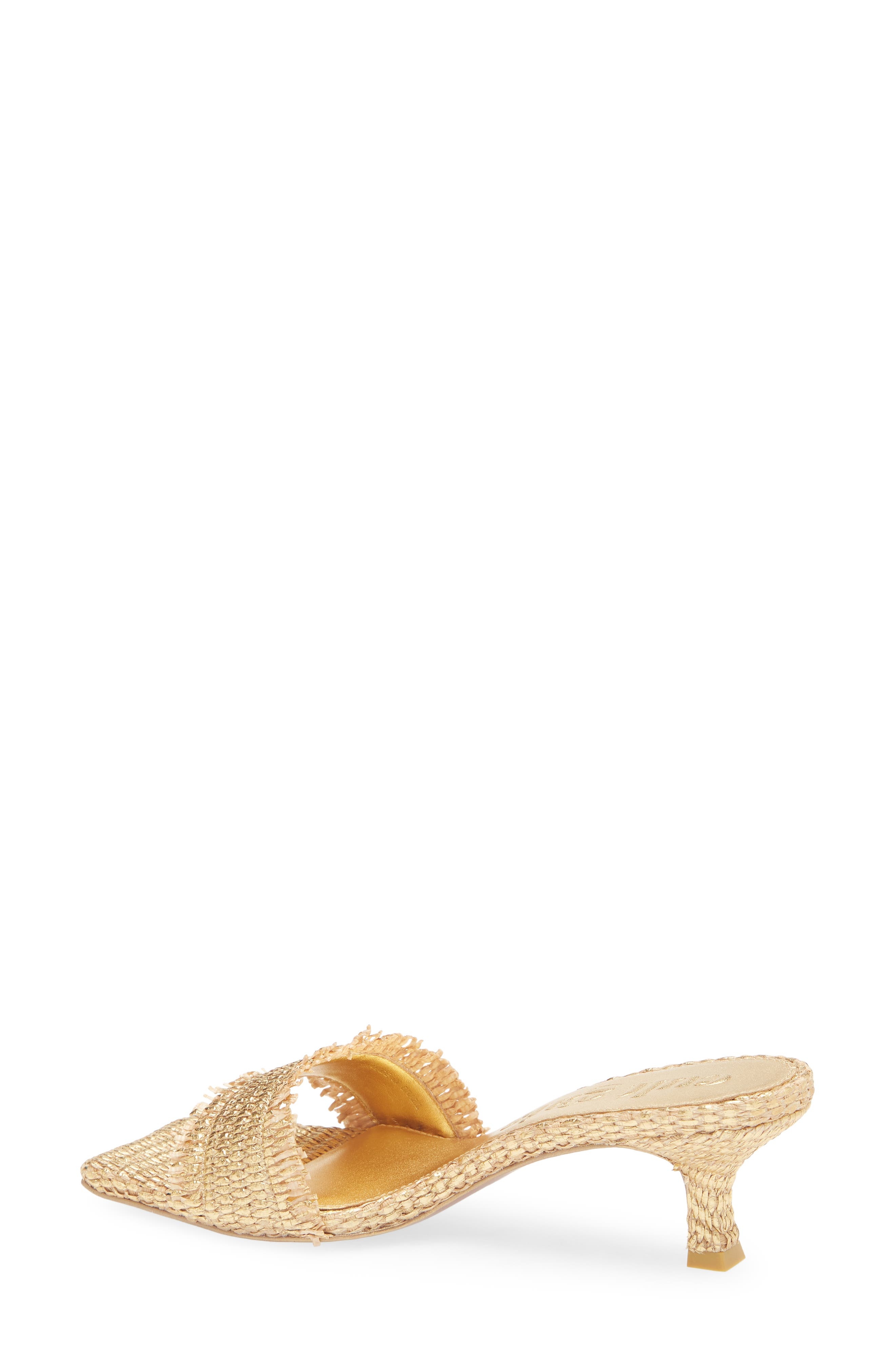Cult Gaia Ada Straw Slide Sandal in Gold at Nordstrom - 2