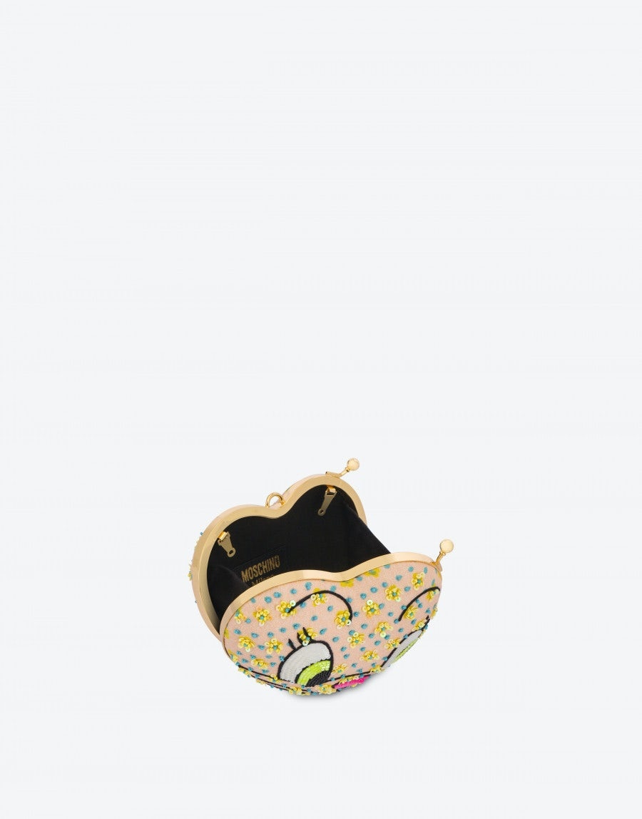 CAT EMBROIDERY HEART BAG - 3