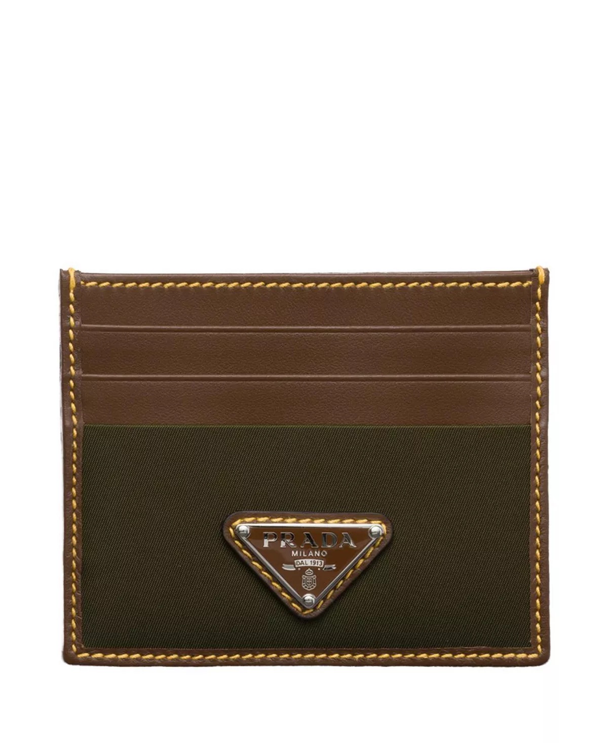 Re-Nylon and Leather Card Holder - 1