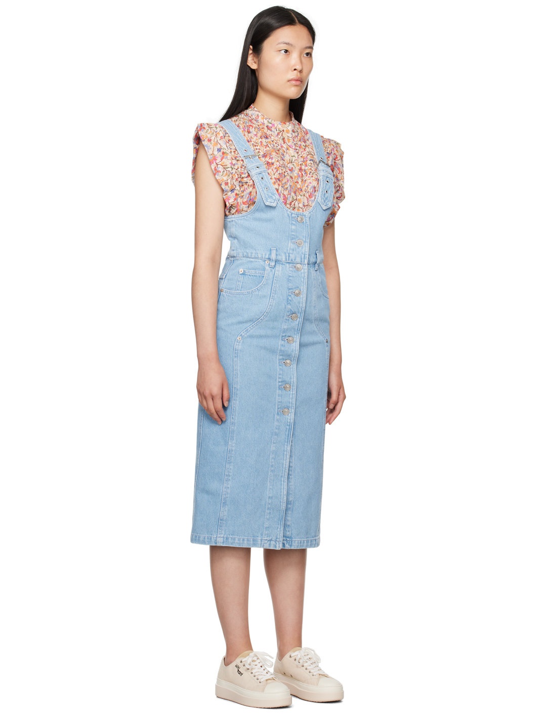 Blue Filipine Denim Midi Dress - 2
