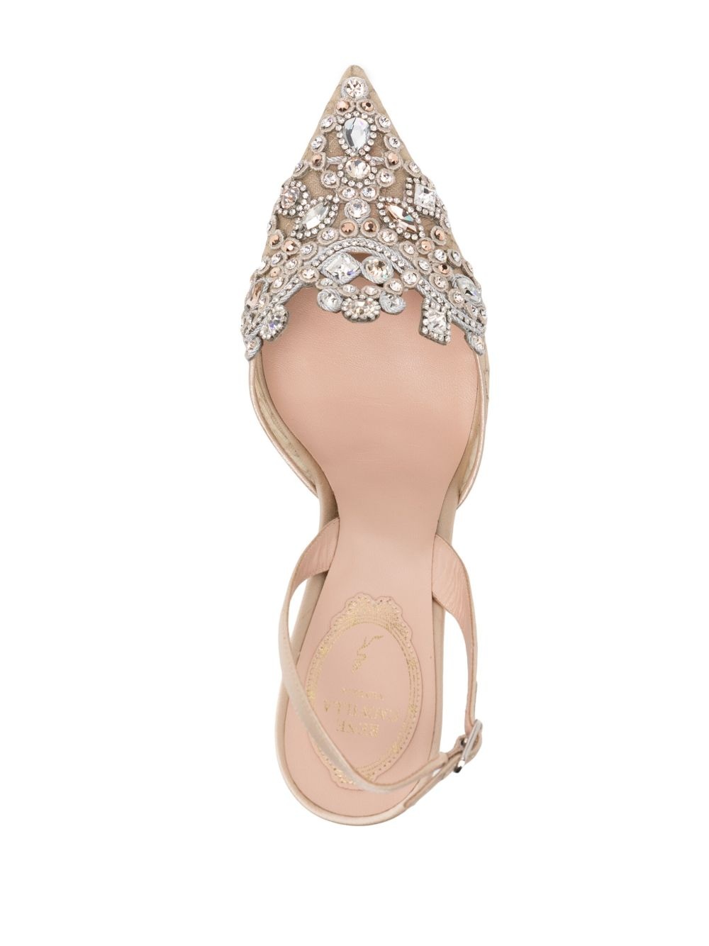 50mm Veneziana crystal slingback pumps - 4