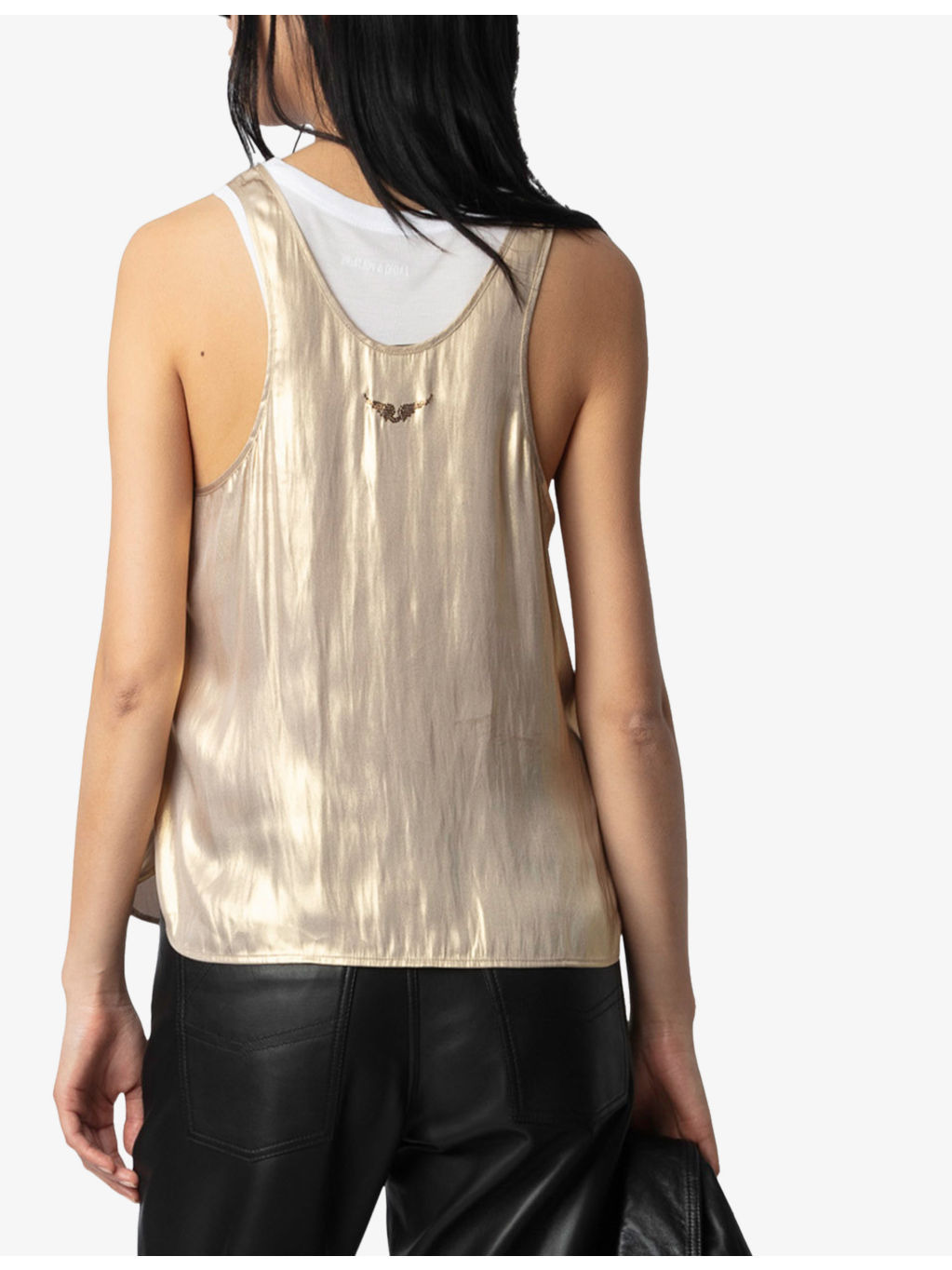 Tarys Iridescent Satin Top - 4
