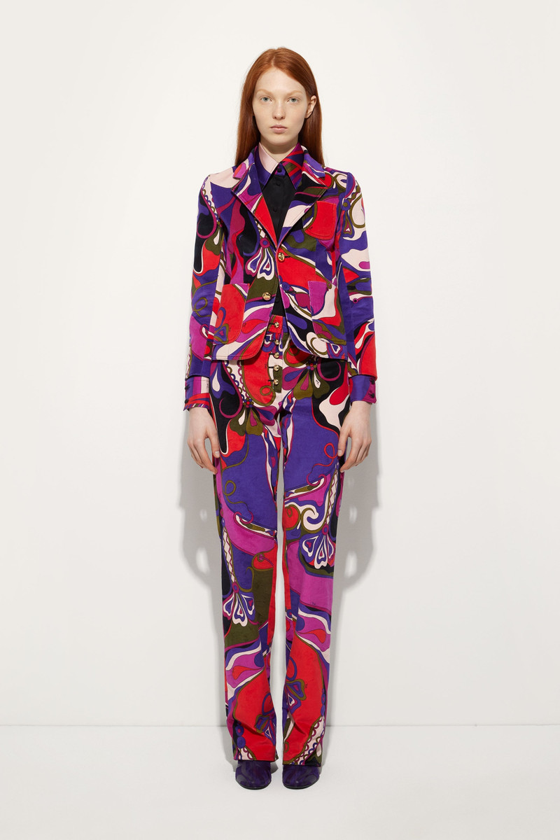 PUCCI ORCHIDEE PRINT VELVET JACKET outlook