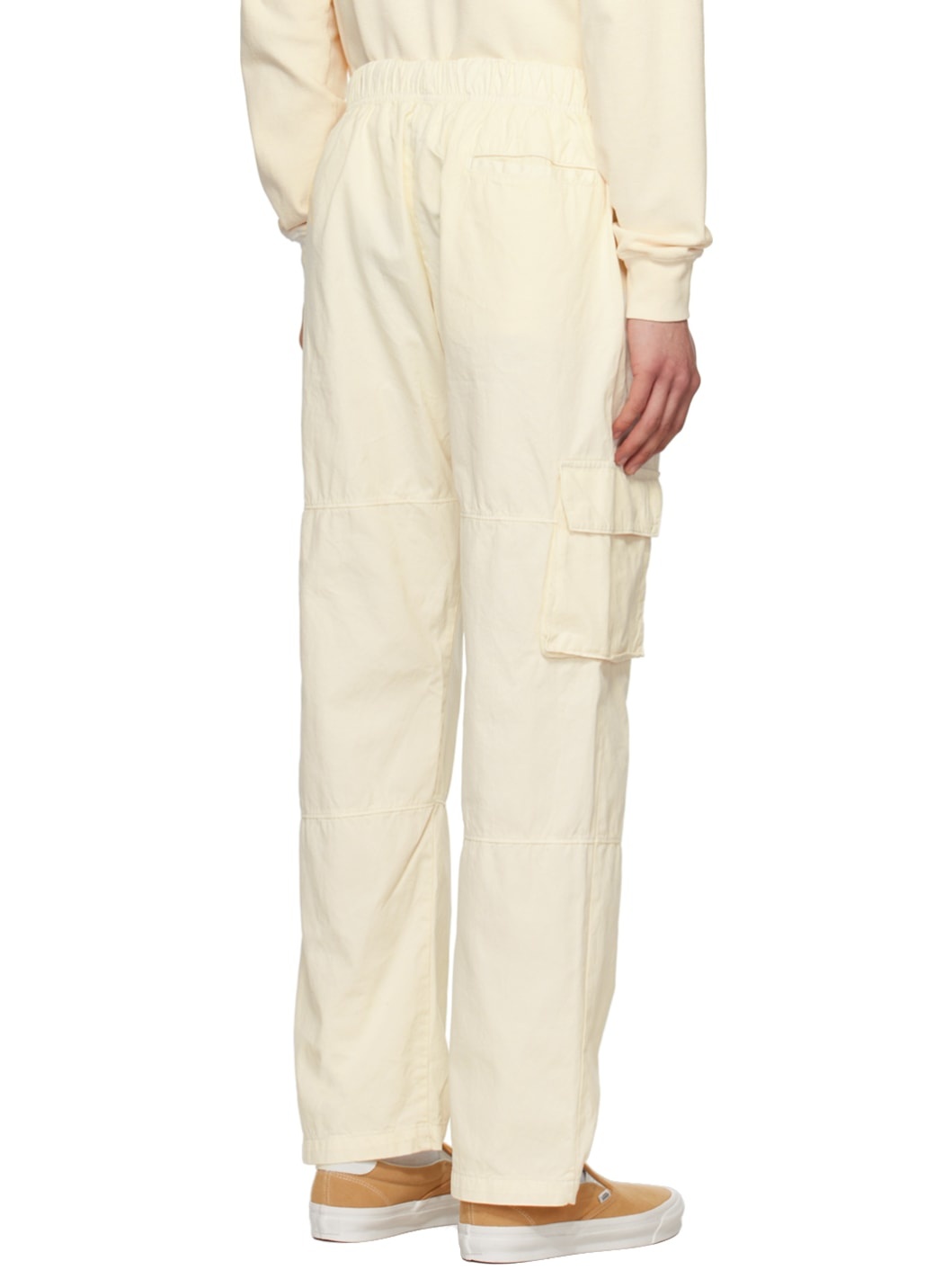 Off-White Drawstring Cargo Pants - 3
