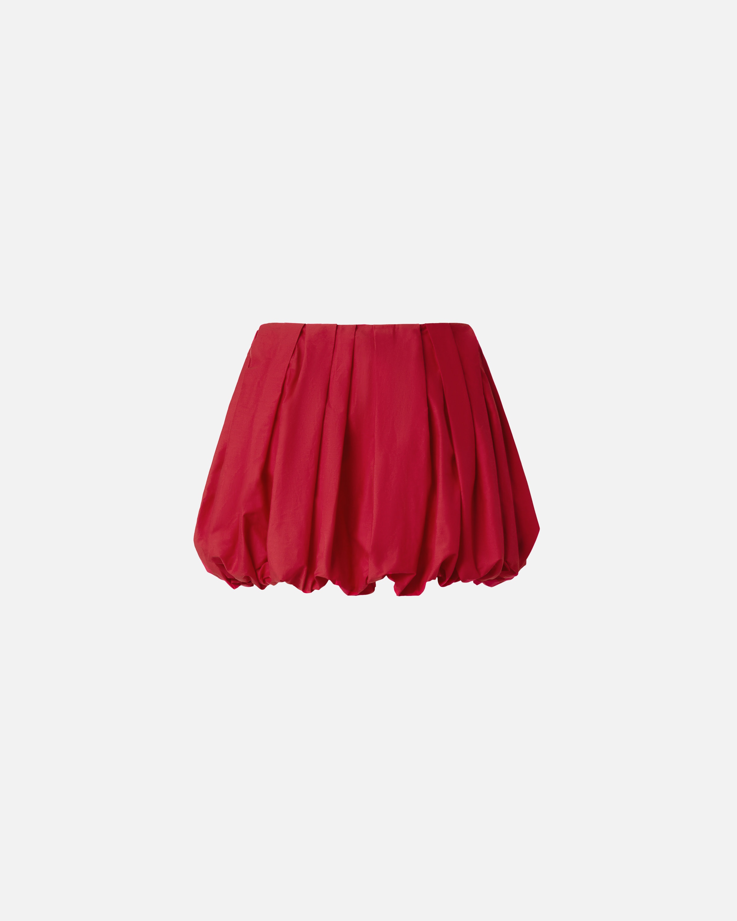 PLEATED POPLIN MINI BALLOON SKIRT - 6