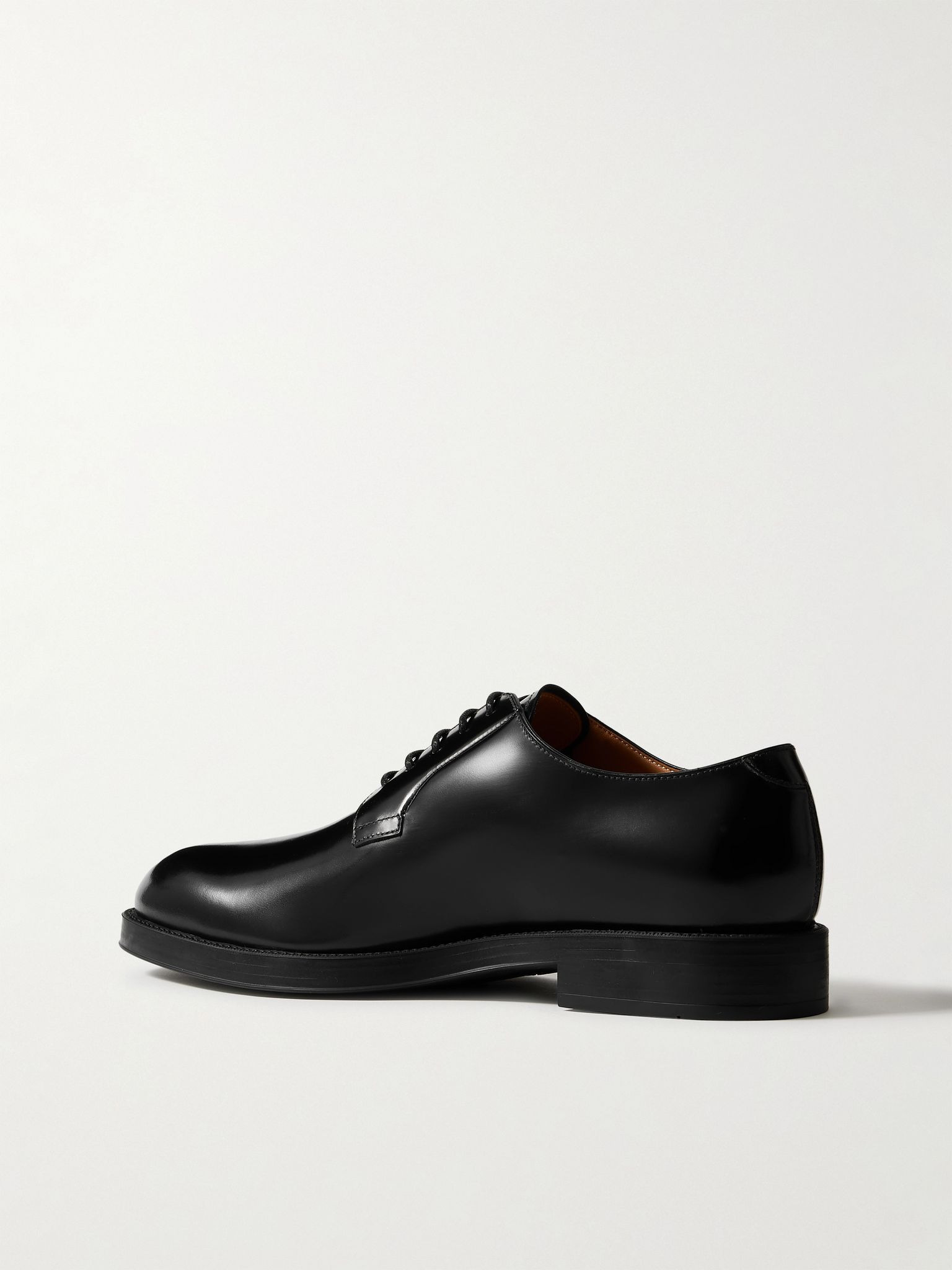 Patent-Leather Derby Shoes Black - 4