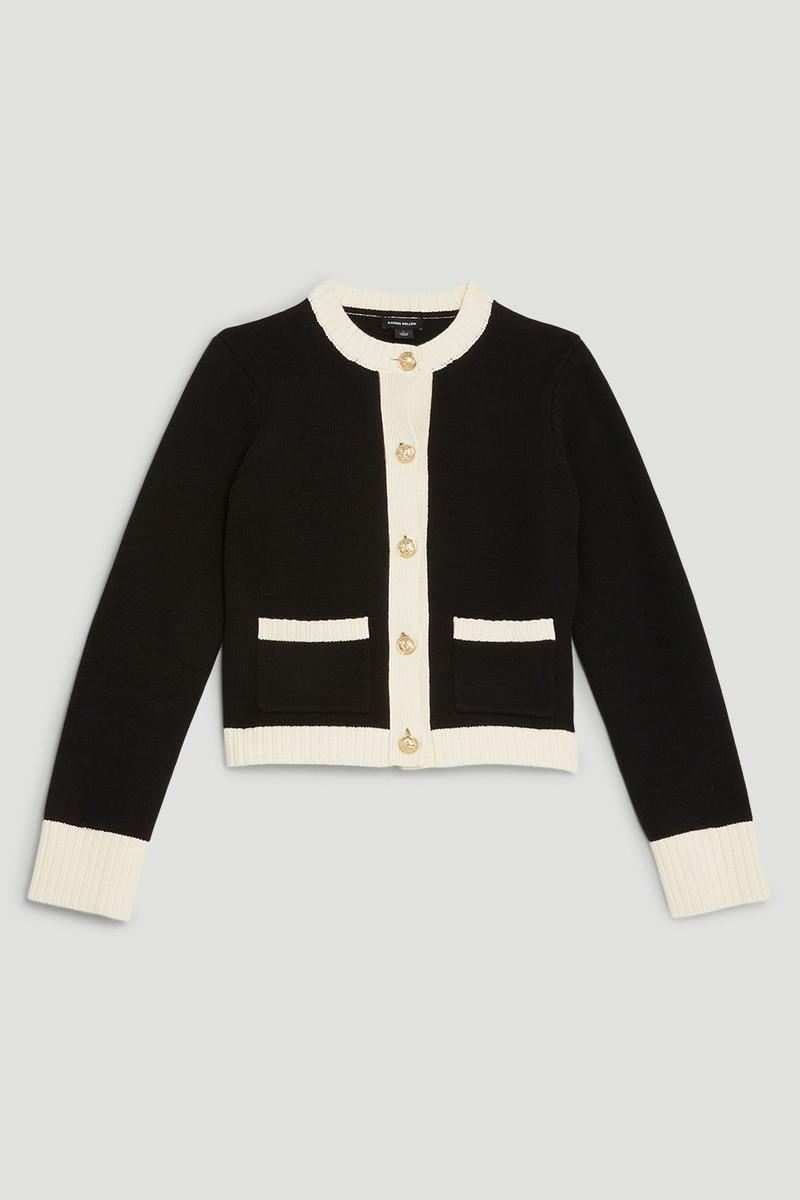 Plus Size Cotton Cropped Knit Boxy Cardigan 4