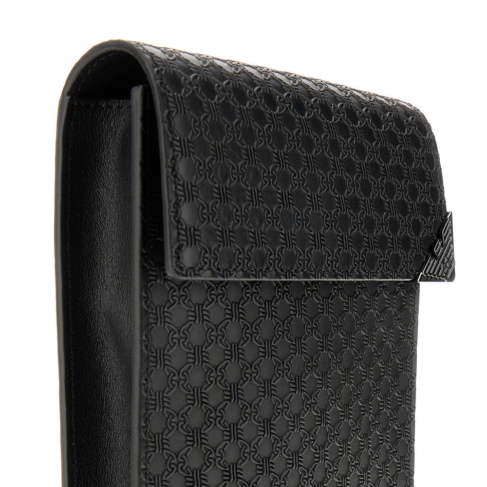 EMBOSSED LEATHER CROSSBODY TECH CASE - 4