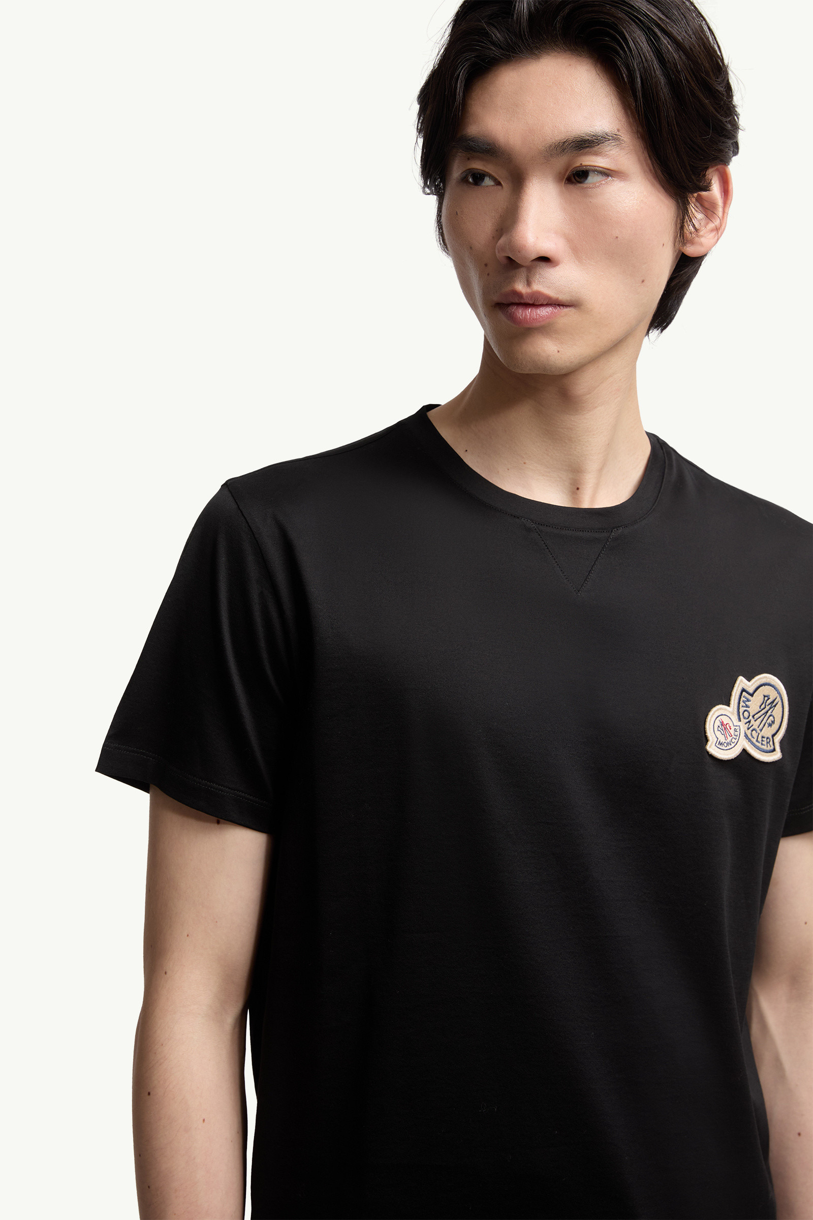 Double Logo Patch Cotton T-Shirt - 6