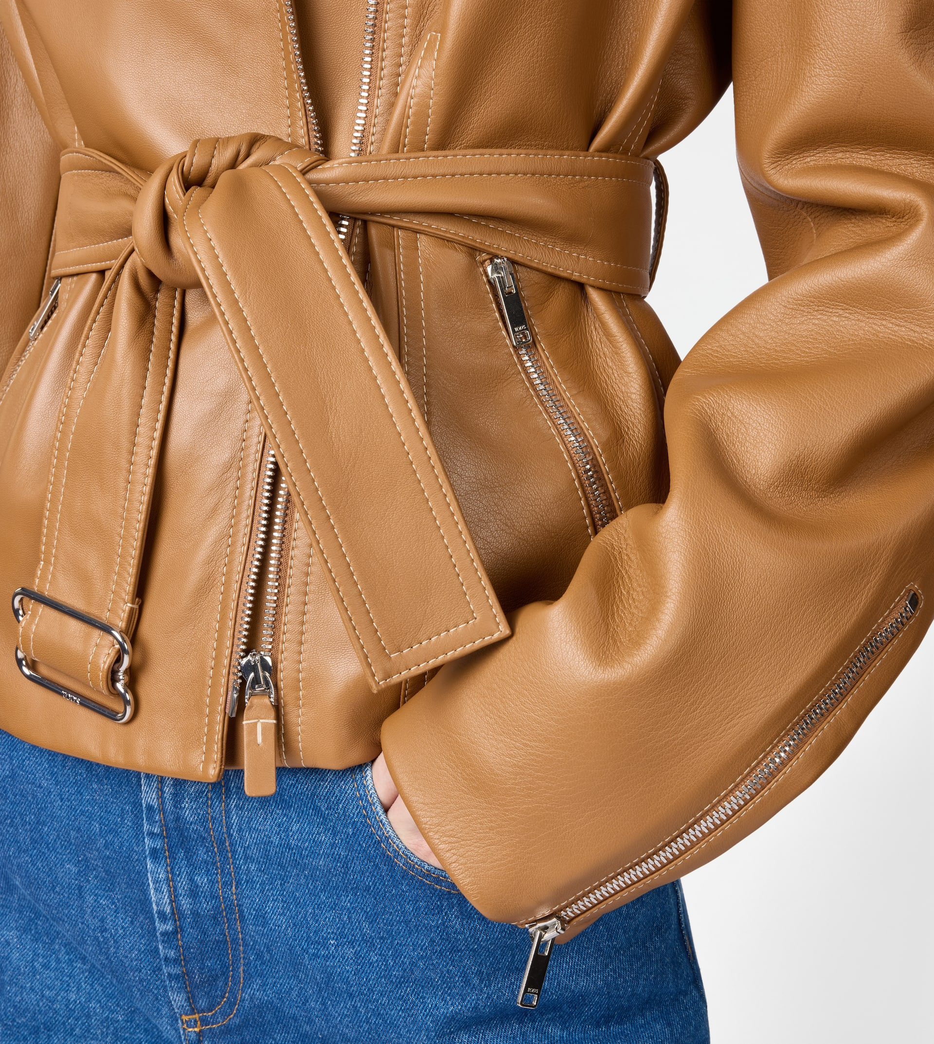 BIKER IN LEATHER - BROWN - 5