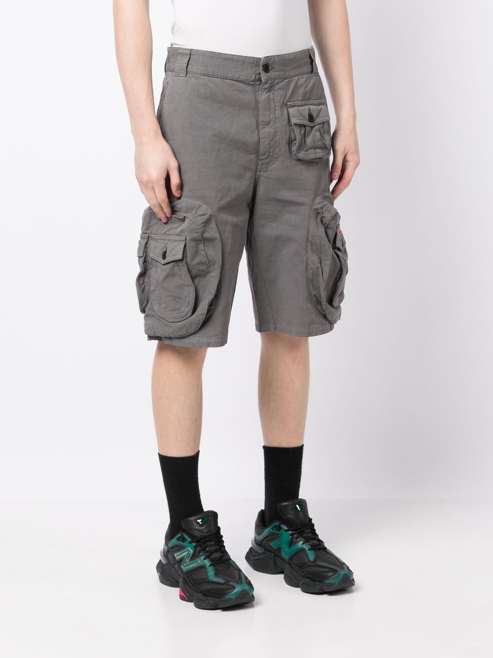 cotton-blend cargo shorts - 3