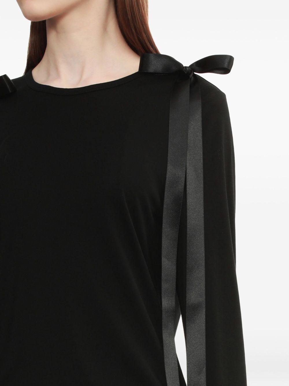 ribbon-detail long-sleeve T-shirt - 5