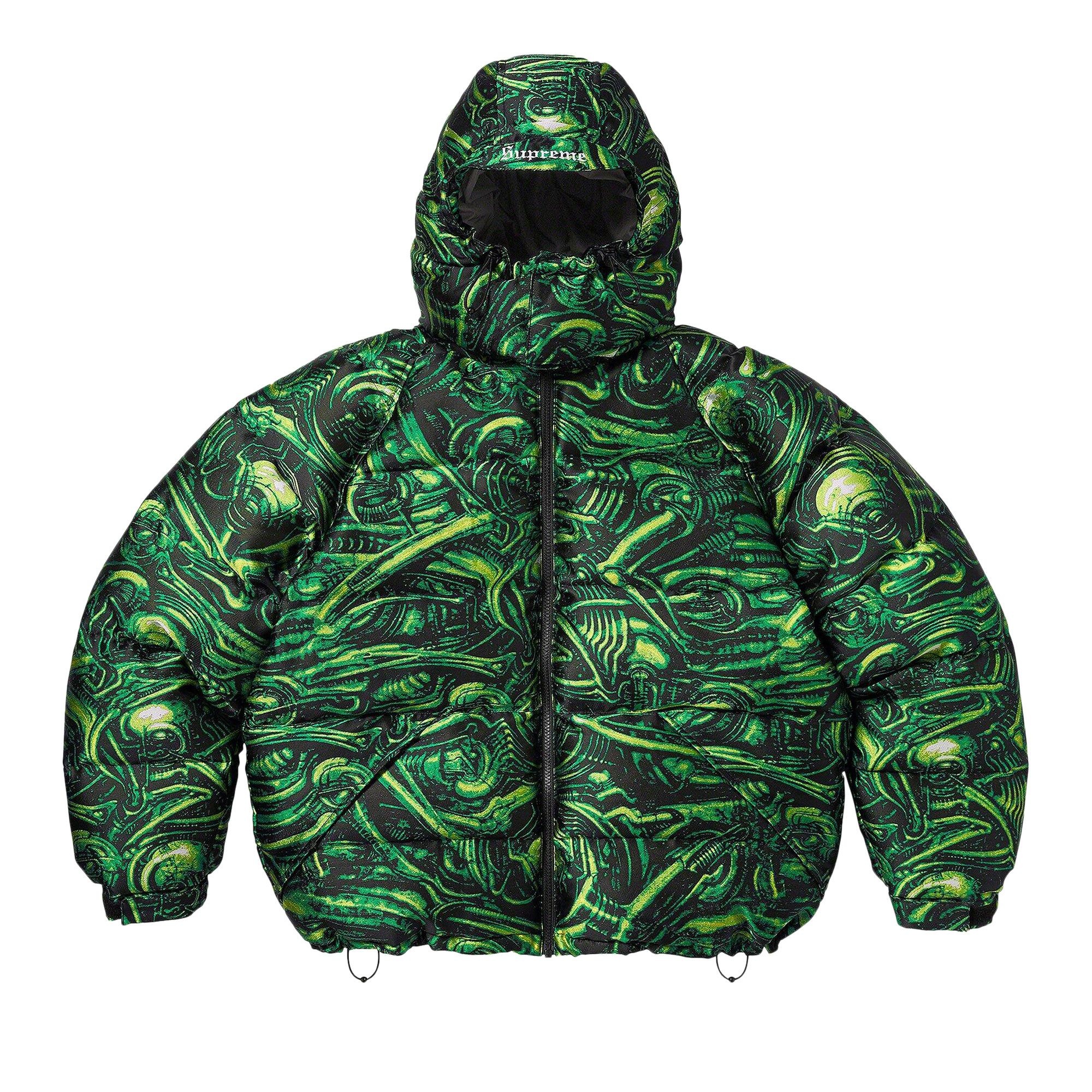 Supreme H.R. Giger Jacquard Down Puffer Jacket 'Green' - 1