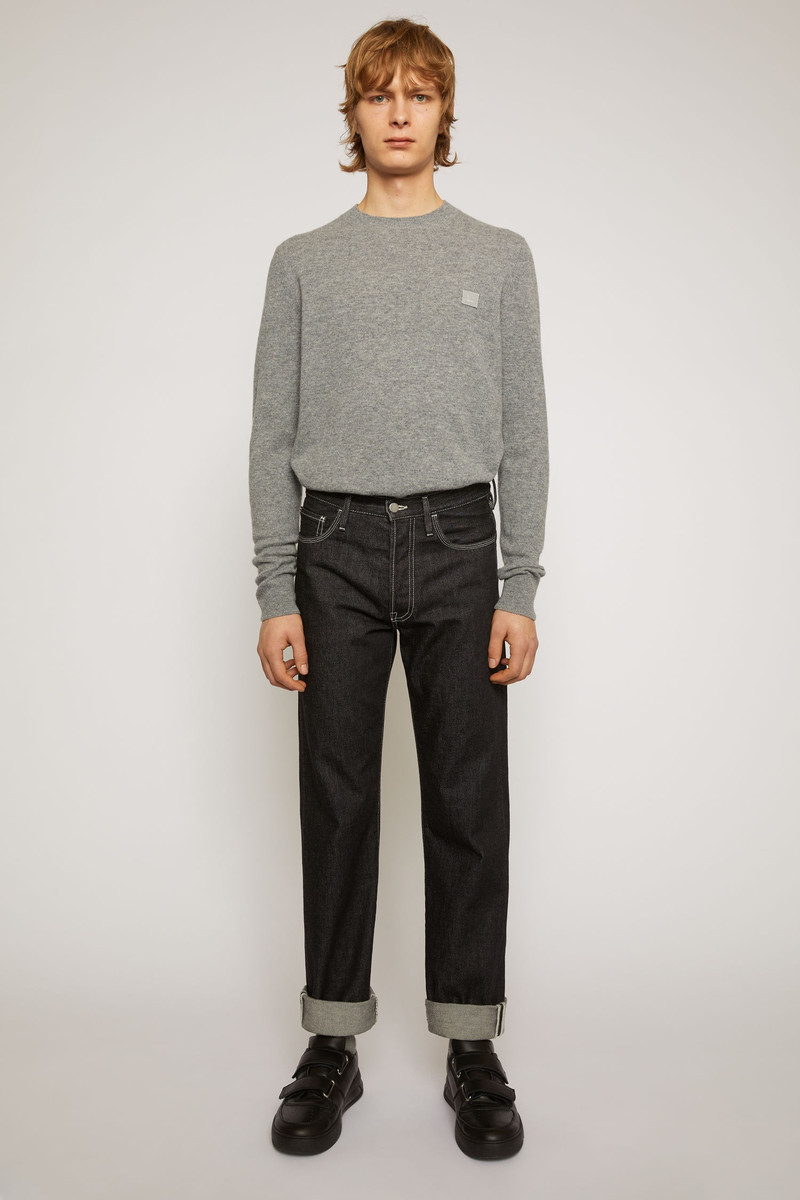 Acne Studios Face patch jeans black outlook