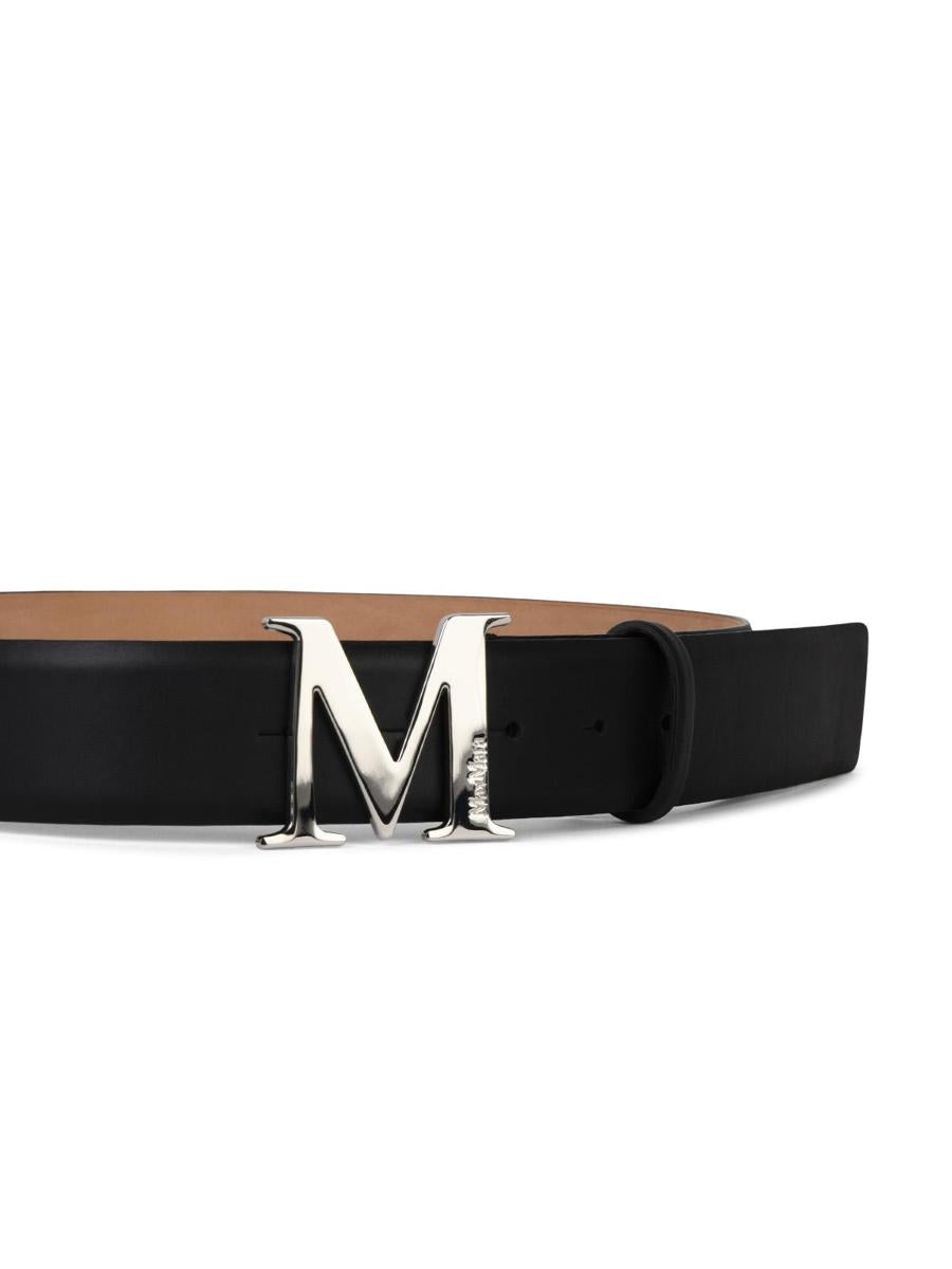 Max Mara MAX MARA 'CLASSIC 40' BLACK LEATHER BELT - 3