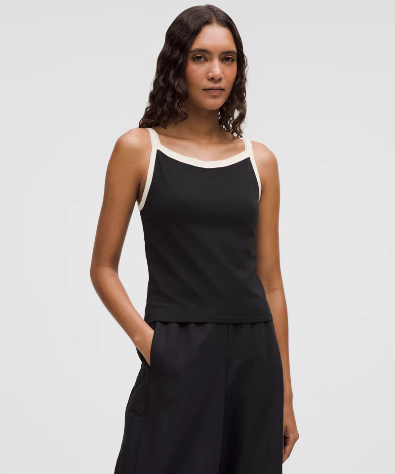 Organic Cotton High-Neck Ringer Tank Top 1