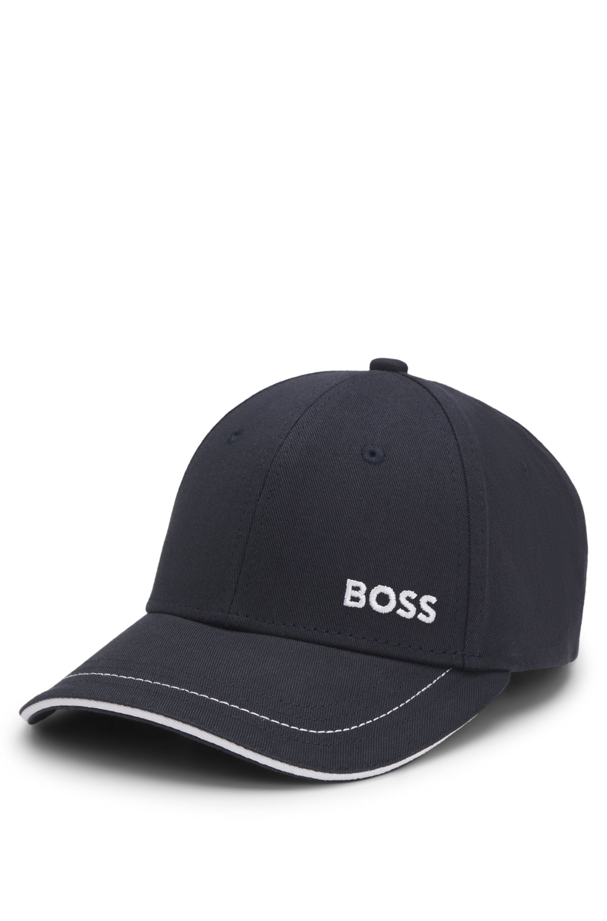 COTTON-TWILL CAP WITH EMBROIDERED LOGO AND METAL BUCKLE - 1