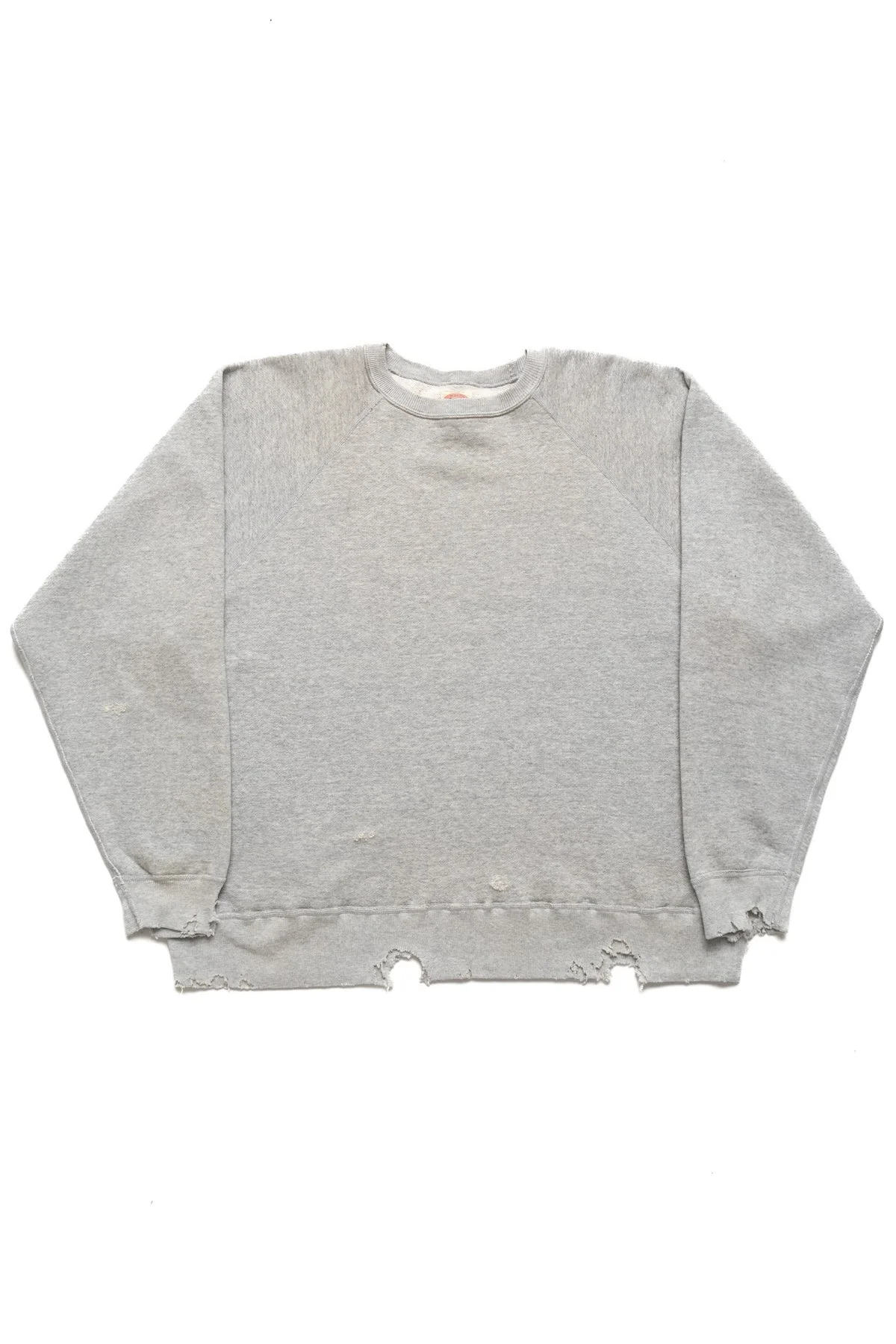 Fading Raglan Sleeve Sweatshirt - Heather Grey - 1