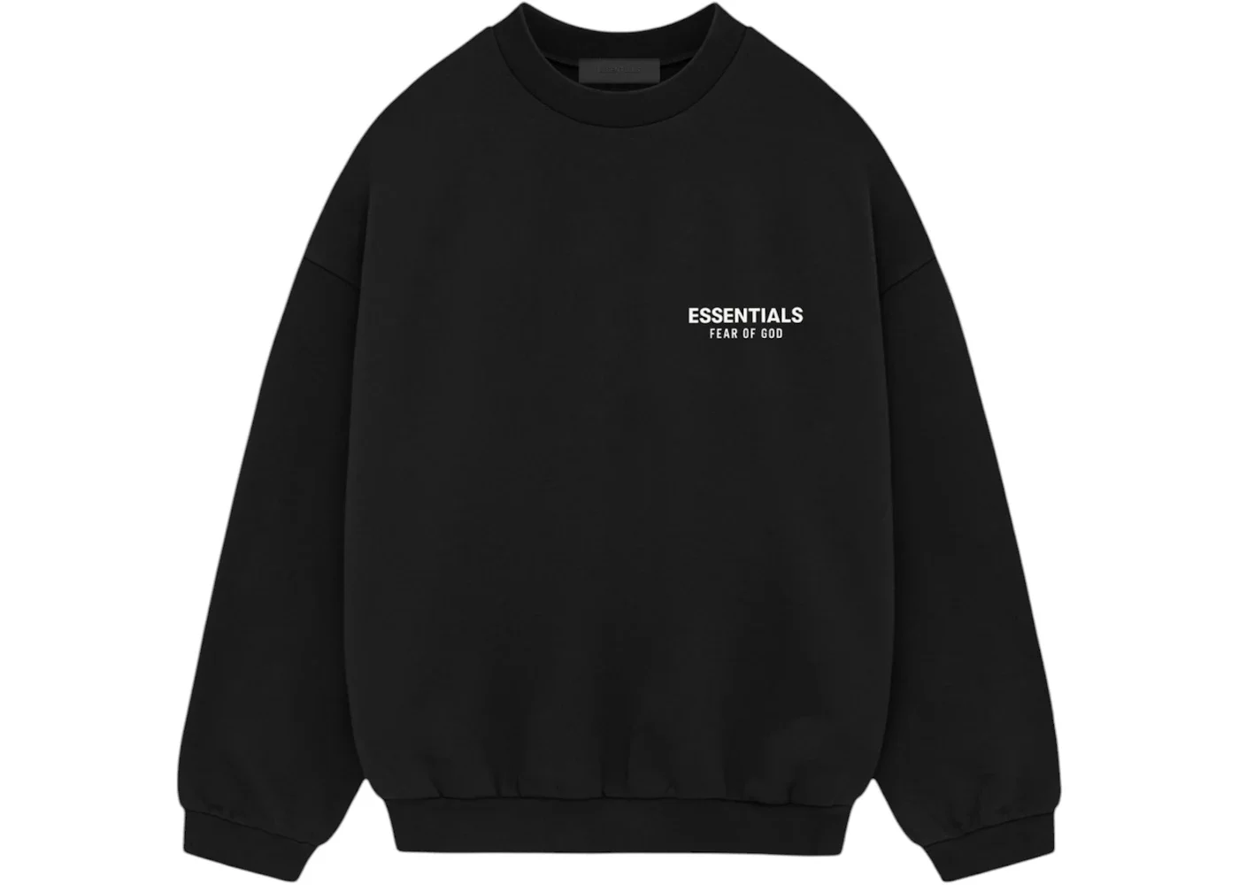 Fear of God Essentials Fleece Crewneck (FW24) Black - 1