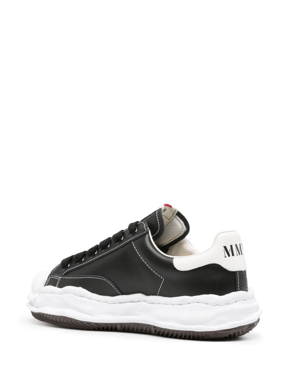 Peterson logo-patch leather sneakers - 3