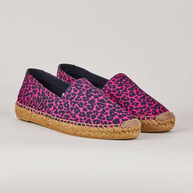 SAINT LAURENT Espadrille In Fuchsia Printed Canvas outlook