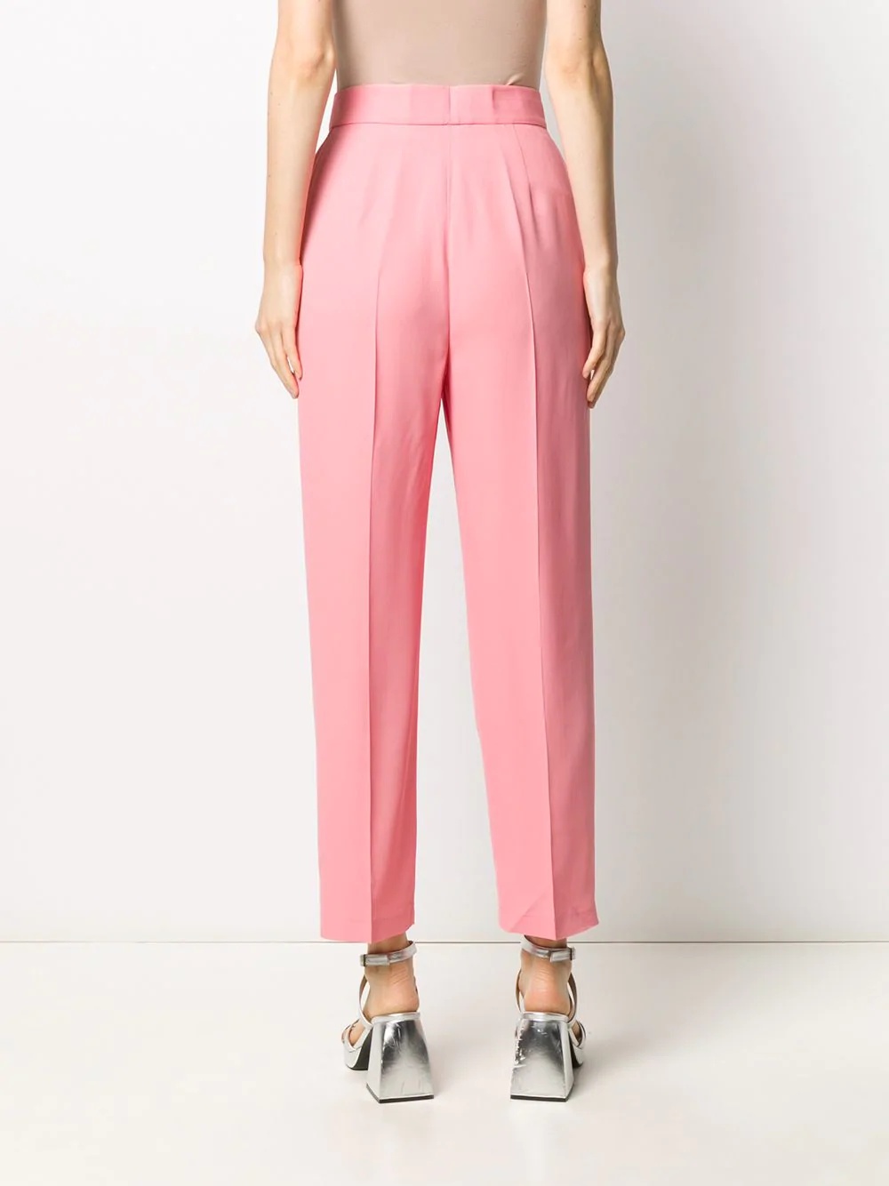 high-waisted straight trousers - 4