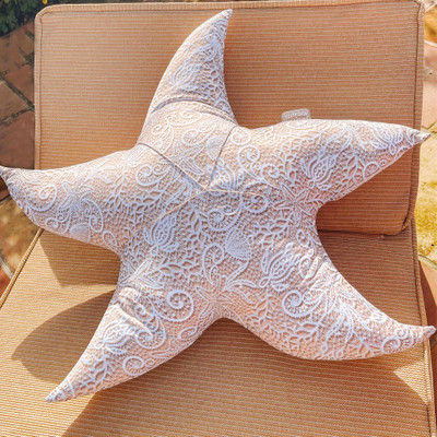 Vilebrequin Beige Starfish Cushion Broderies Anglaises - VBQ x MX HOME outlook