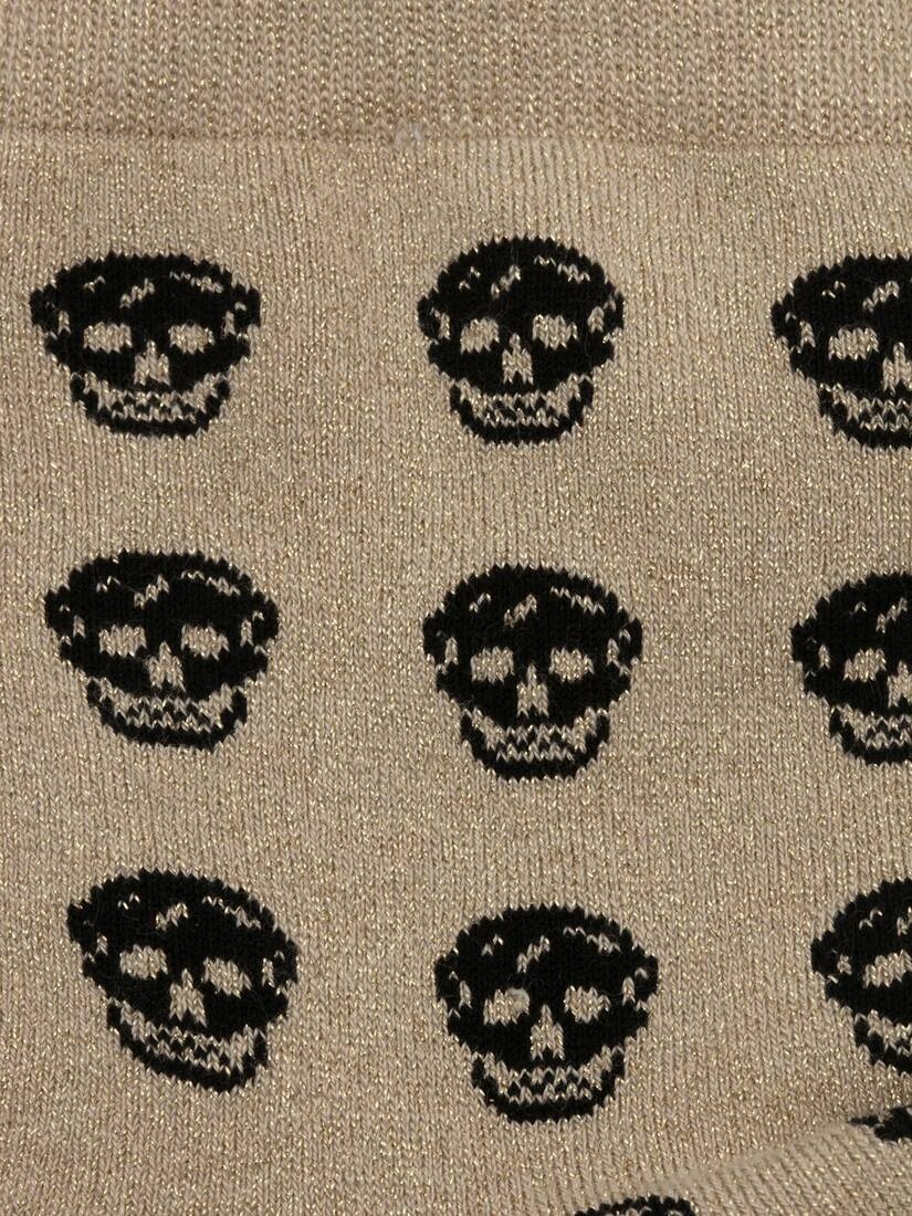 Short Skull Socks in Gold/black - 2