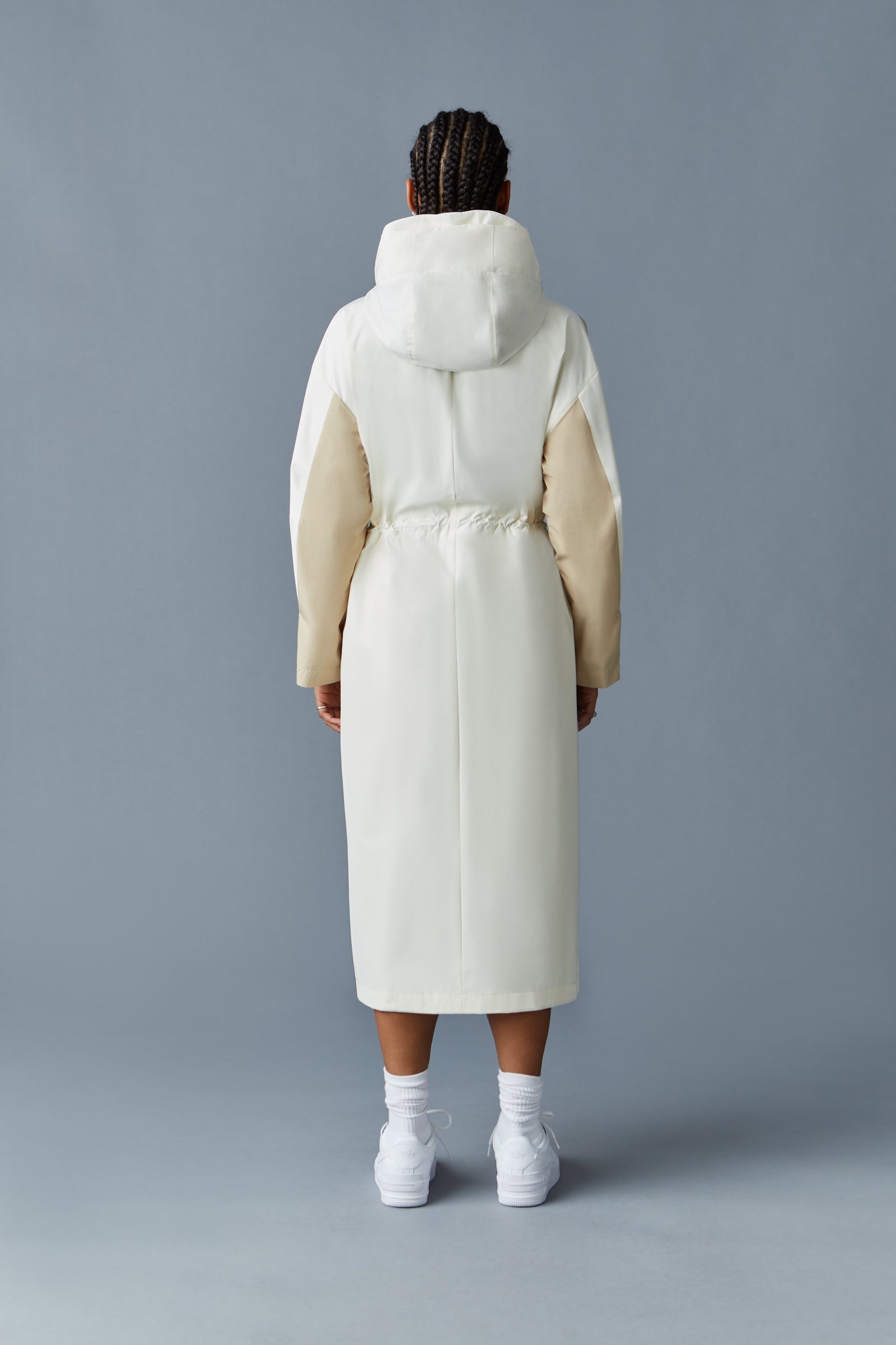 BREENA Long oversized raincoat with hood - 4