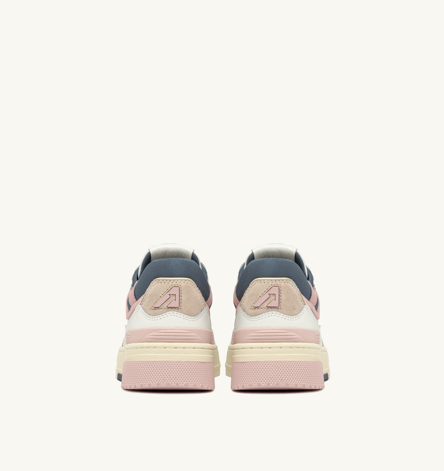 CLC LOW SNEAKERS IN WHITE AND PEACH WHIP LEATHER SUEDE - 3