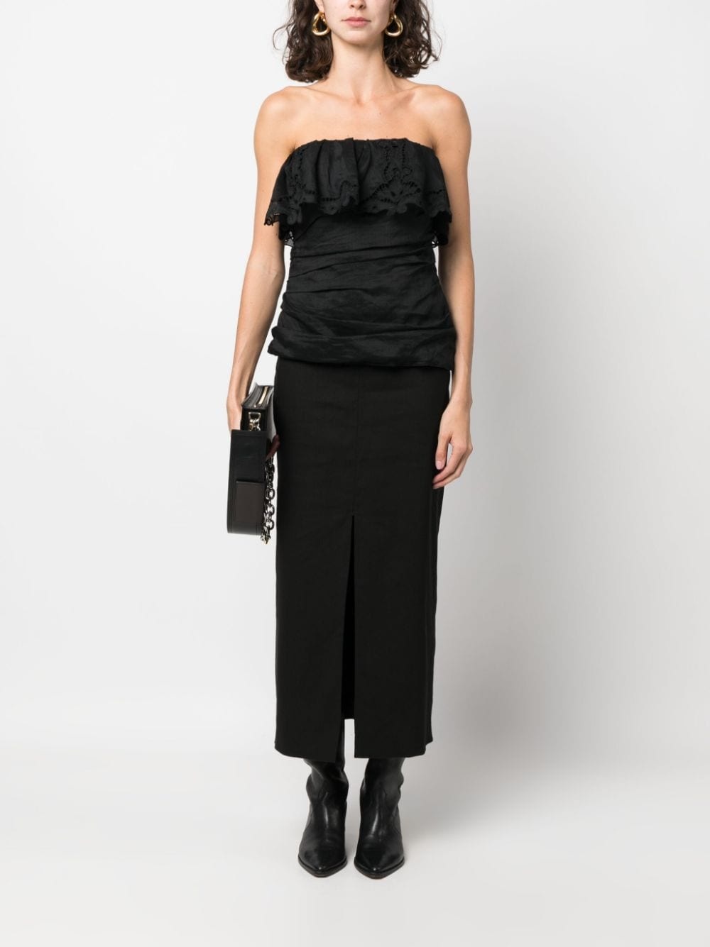 high-waist straight skirt - 2