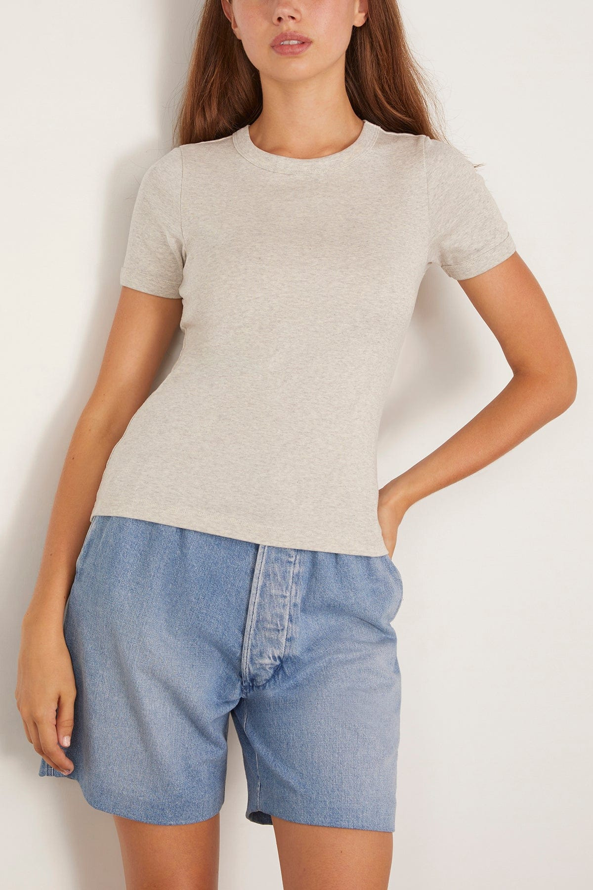 Car Tee in Heather Grey - 3