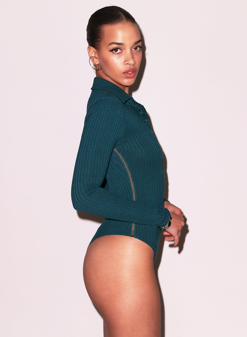 Fleur du Mal Rib Collared Bodysuit outlook