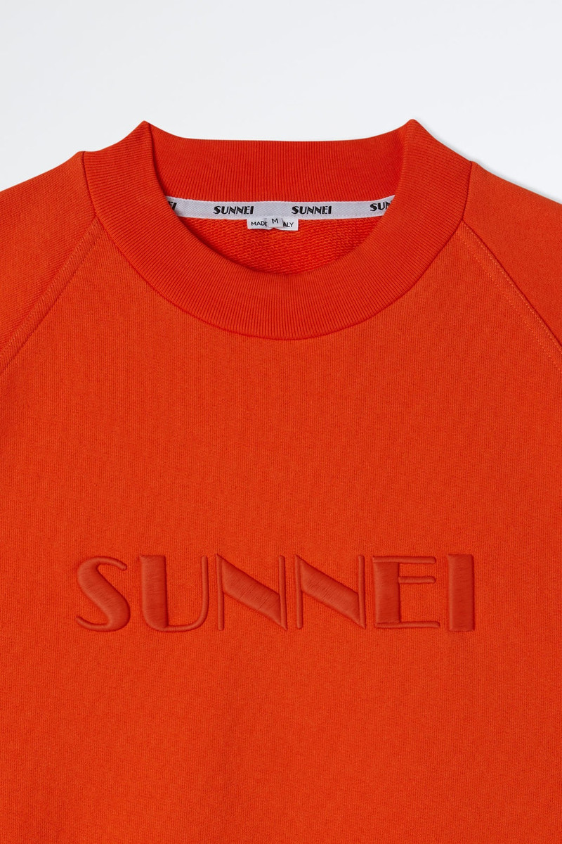 ORANGE SWEATSHIRT WITH EMBROIDERED LOGO 9